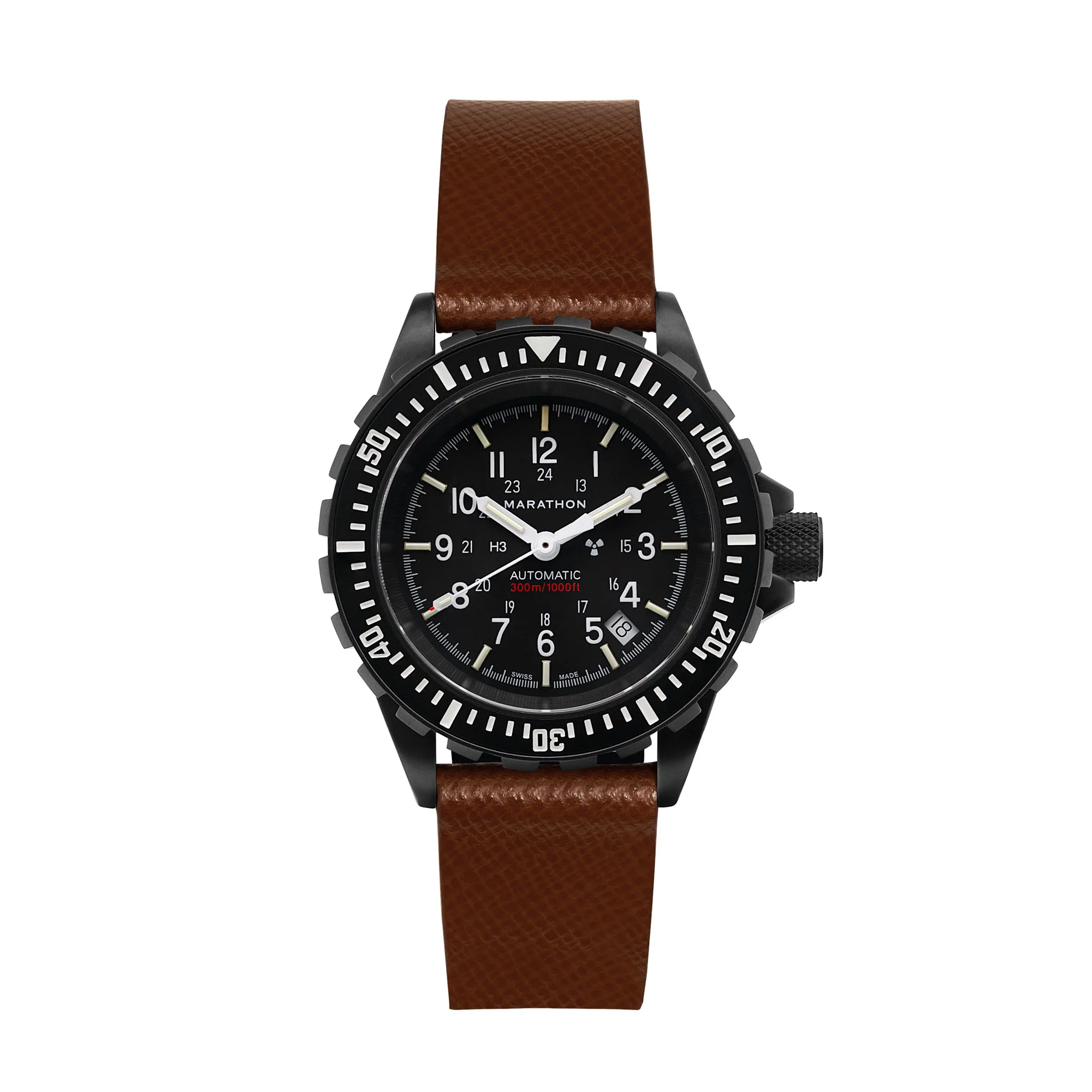 2-Piece Leather Strap, 20mm, Cognac, Anthracite Hardware