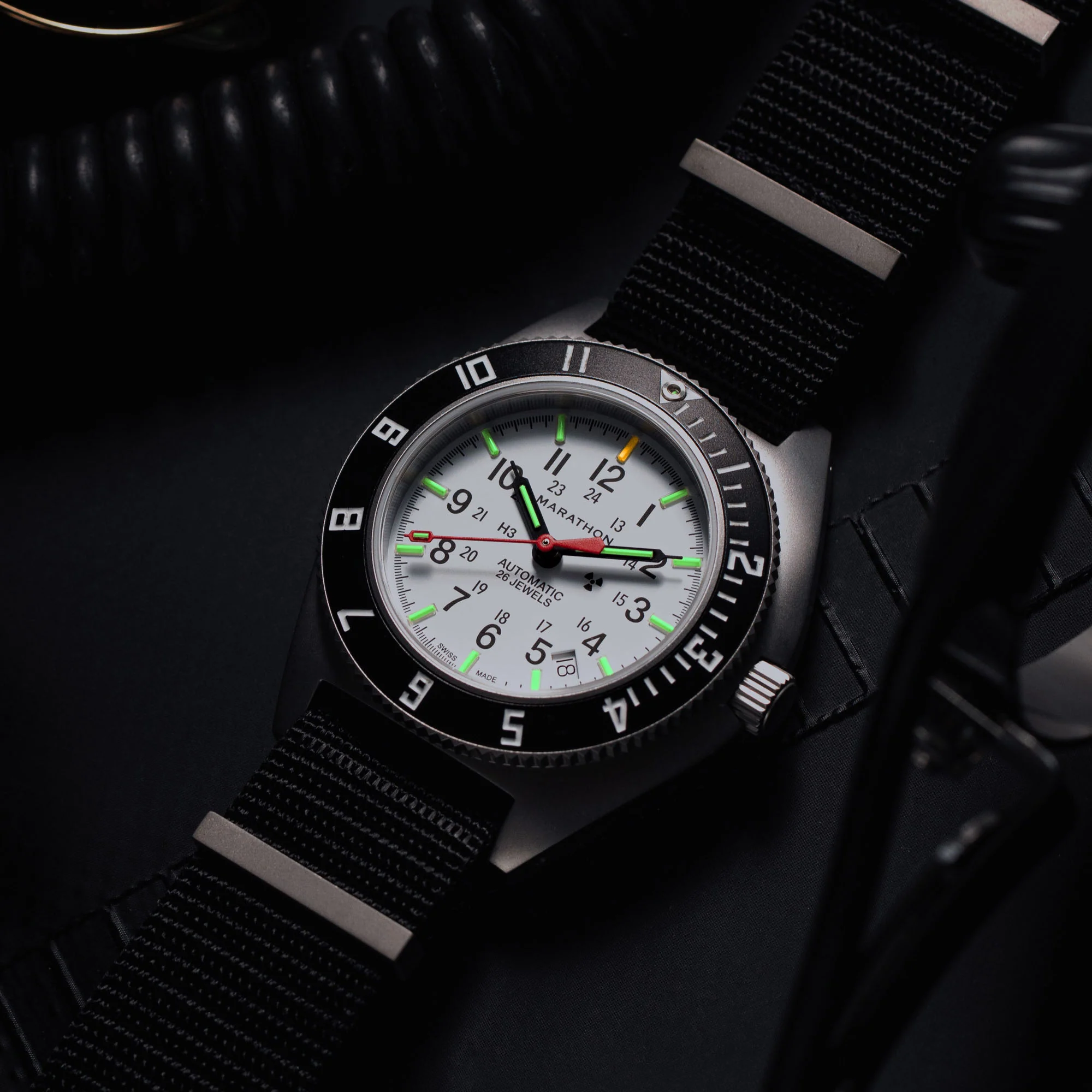 41mm Arctic Steel Navigator w/ Date Automatic (Arctic SSNAV-D Auto) on Nylon DEFSTAN