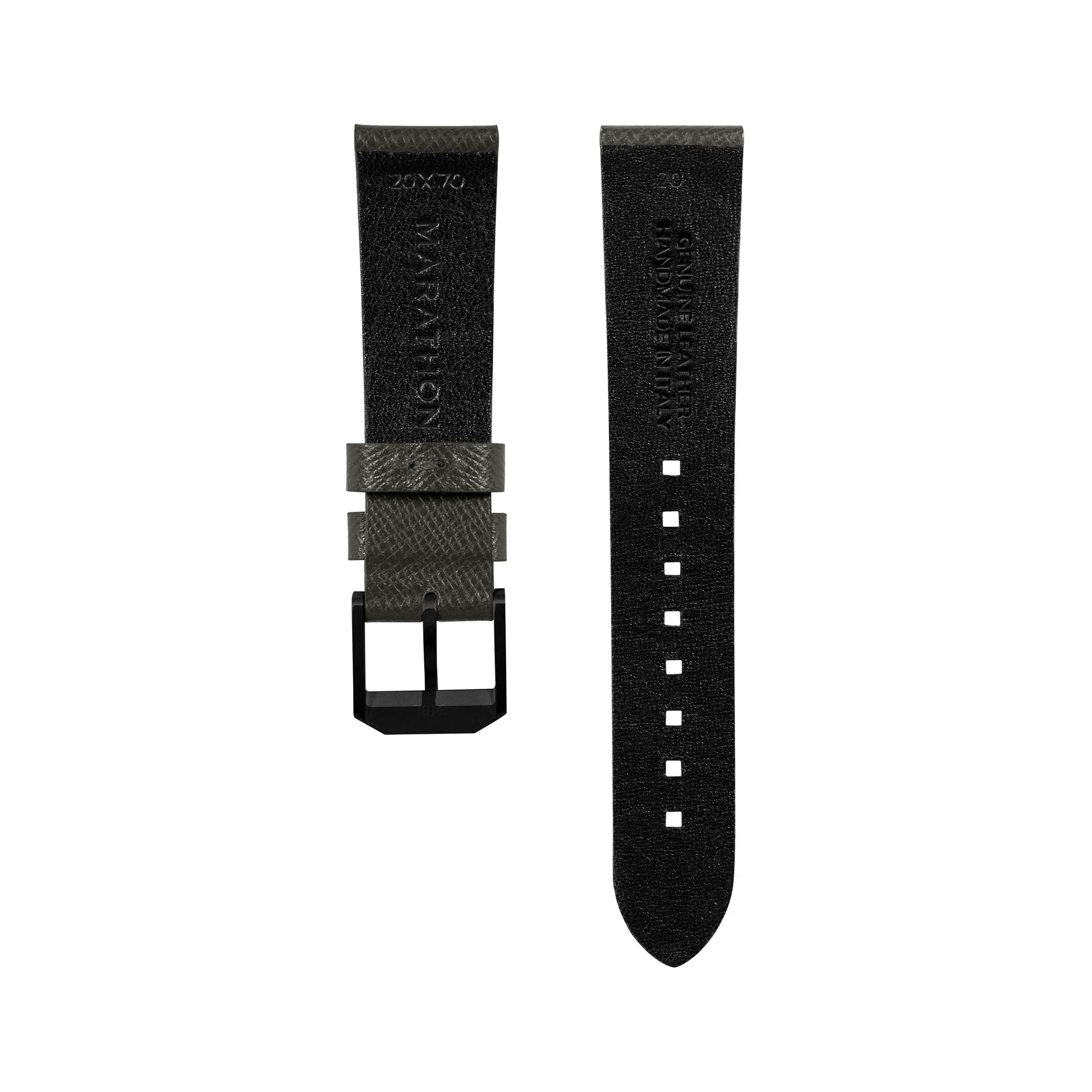 2-Piece Leather Strap, 20mm, Moss Green, Anthracite Hardware 4 2-Piece Leather Strap, 20mm, Moss Green, Anthracite Hardware