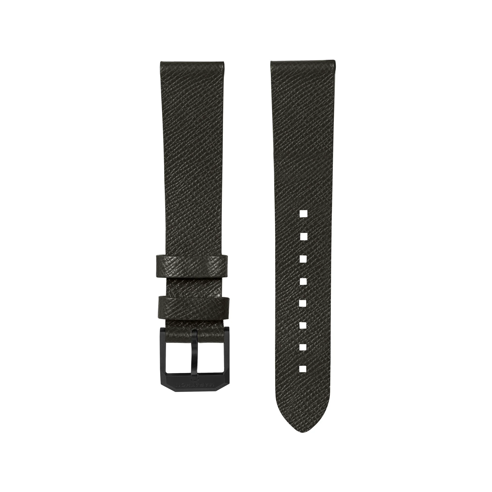2-Piece Leather Strap, 20mm, Moss Green, Anthracite Hardware 6 2-Piece Leather Strap, 20mm, Moss Green, Anthracite Hardware