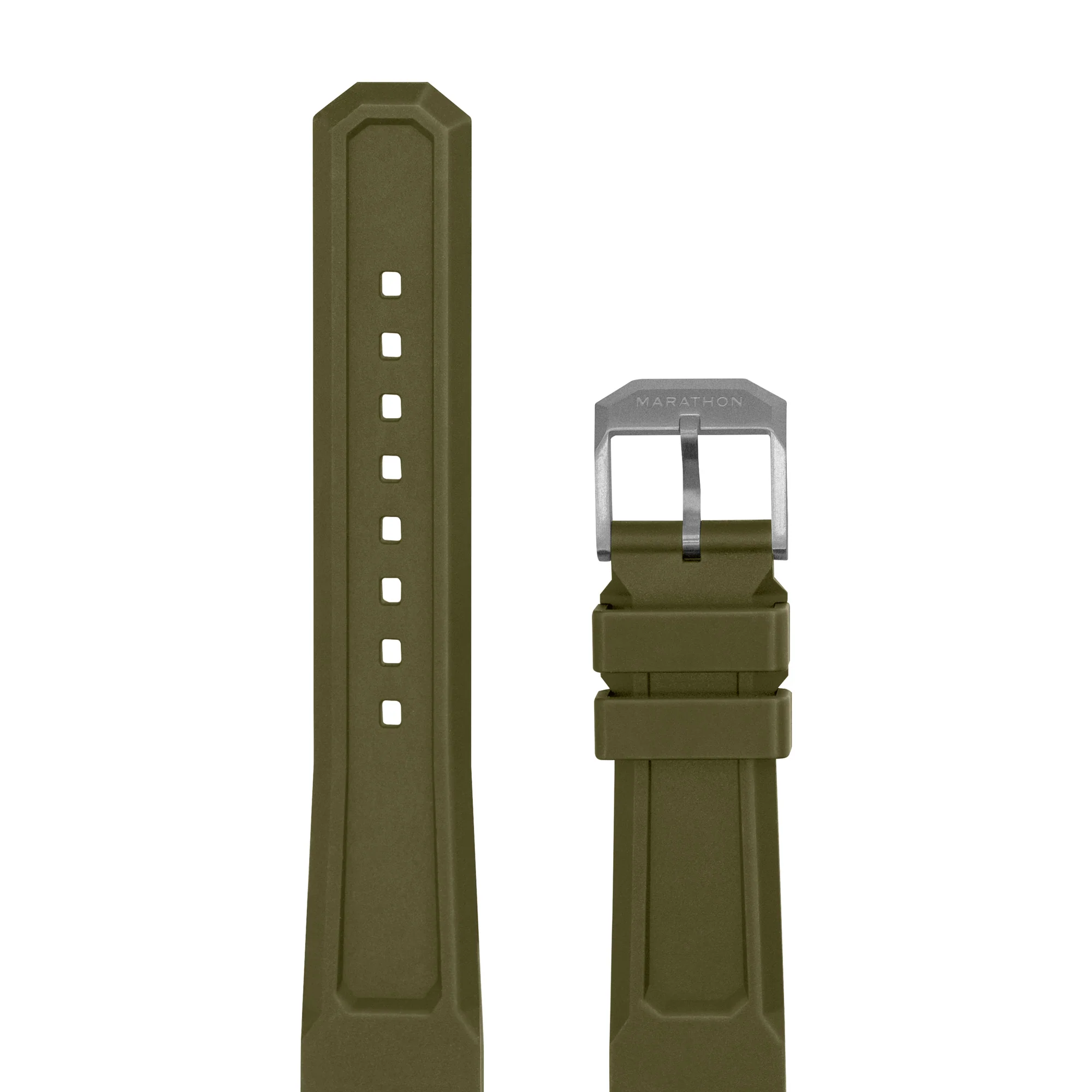 3-Piece Rubber Strap Kit, OD Green, Parkerized, 20mm 3 3-Piece Rubber Strap Kit, OD Green, Parkerized, 20mm