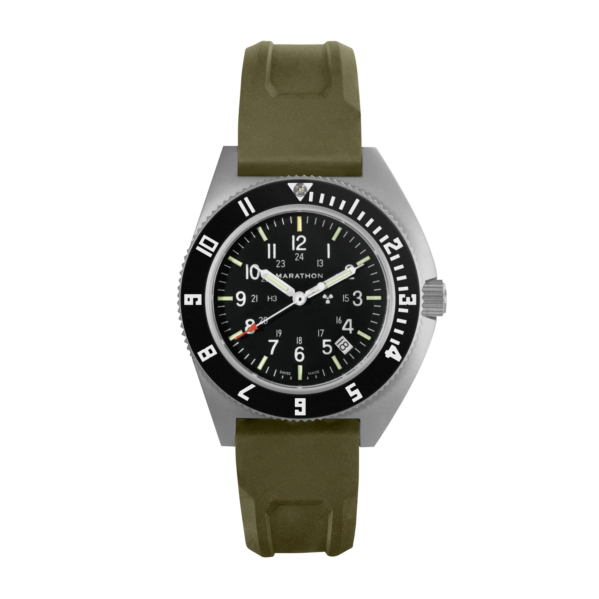 3-Piece Rubber Strap Kit, OD Green, Parkerized, 20mm 6 3-Piece Rubber Strap Kit, OD Green, Parkerized, 20mm