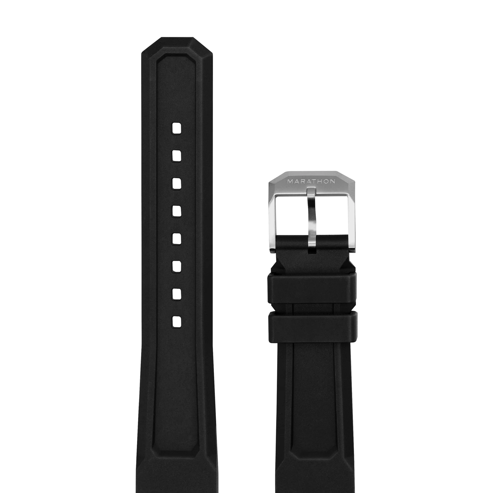 3-Piece Rubber Strap Kit, Black, 20mm 4 3-Piece Rubber Strap Kit, Black, 20mm