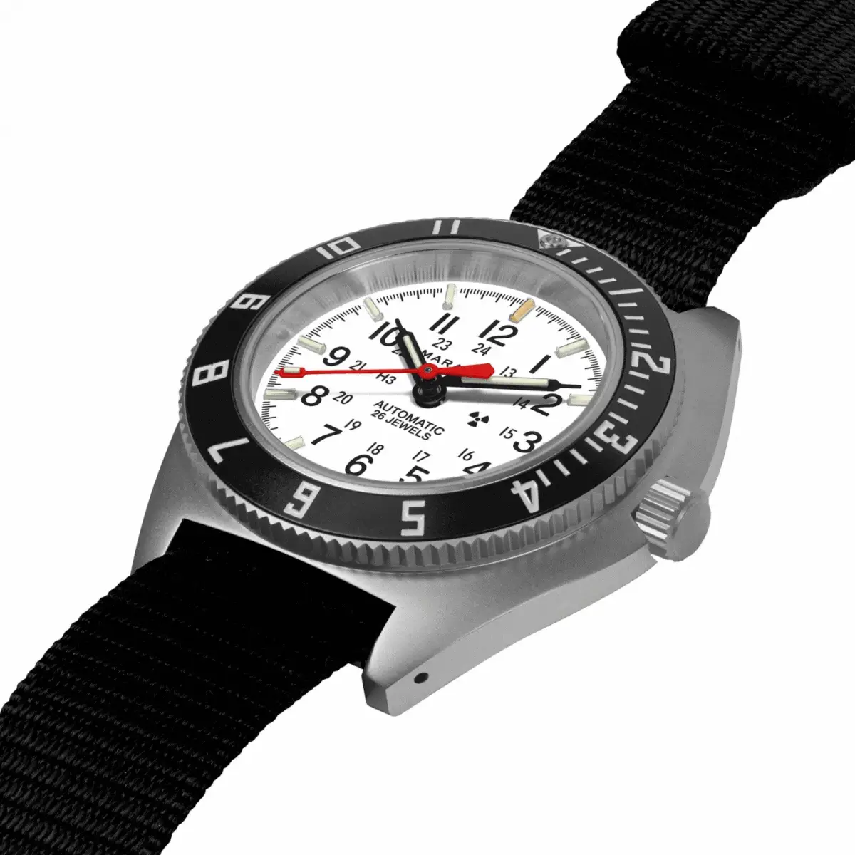41mm Arctic Steel Navigator w/ Date Automatic (Arctic SSNAV-D Auto) on Ballistic Nylon 4 41mm Arctic Steel Navigator w/ Date Automatic (Arctic SSNAV-D Auto) on Ballistic Nylon
