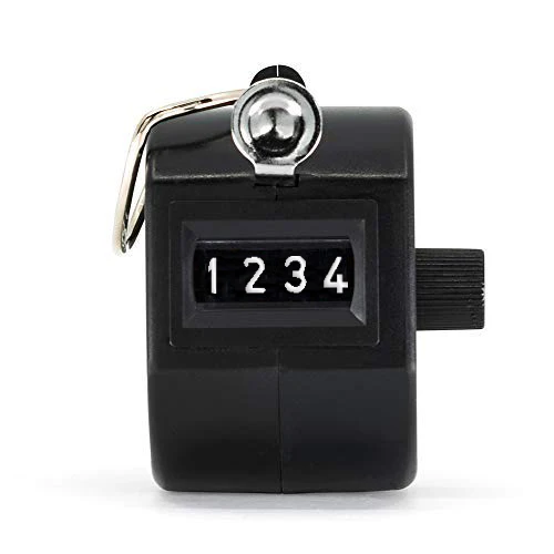 Black Handheld Tally Counter with Finger Ring 2 Black Handheld Tally Counter with Finger Ring