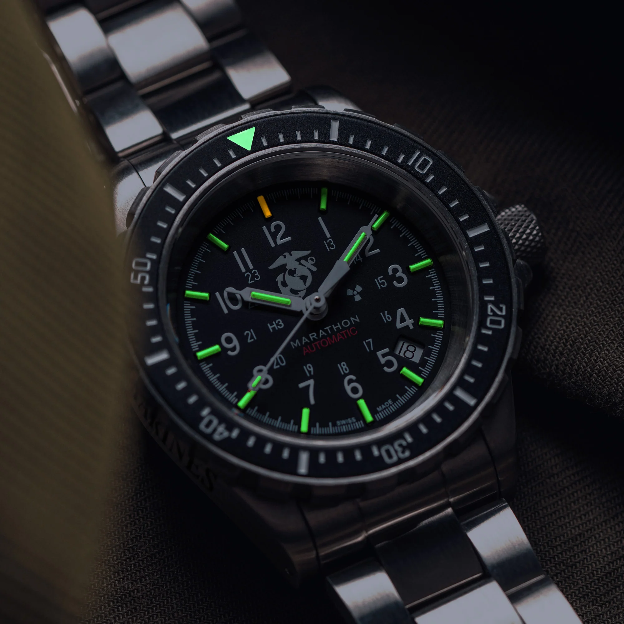 41mm Official USMC™ Large Diver's Automatic (GSAR) with Stainless Steel Bracelet