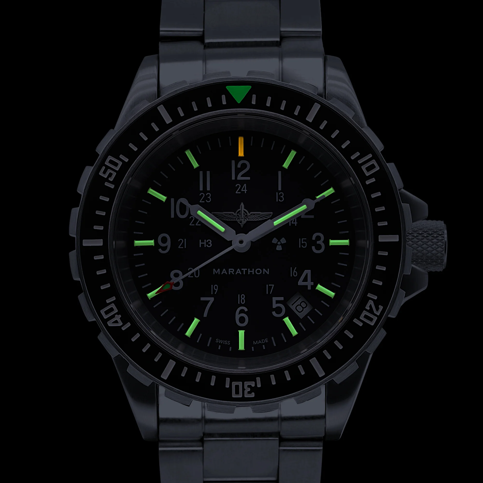 41mm Official Duvdevan Large Diver's Quartz (TSAR) with Stainless Steel Bracelet
