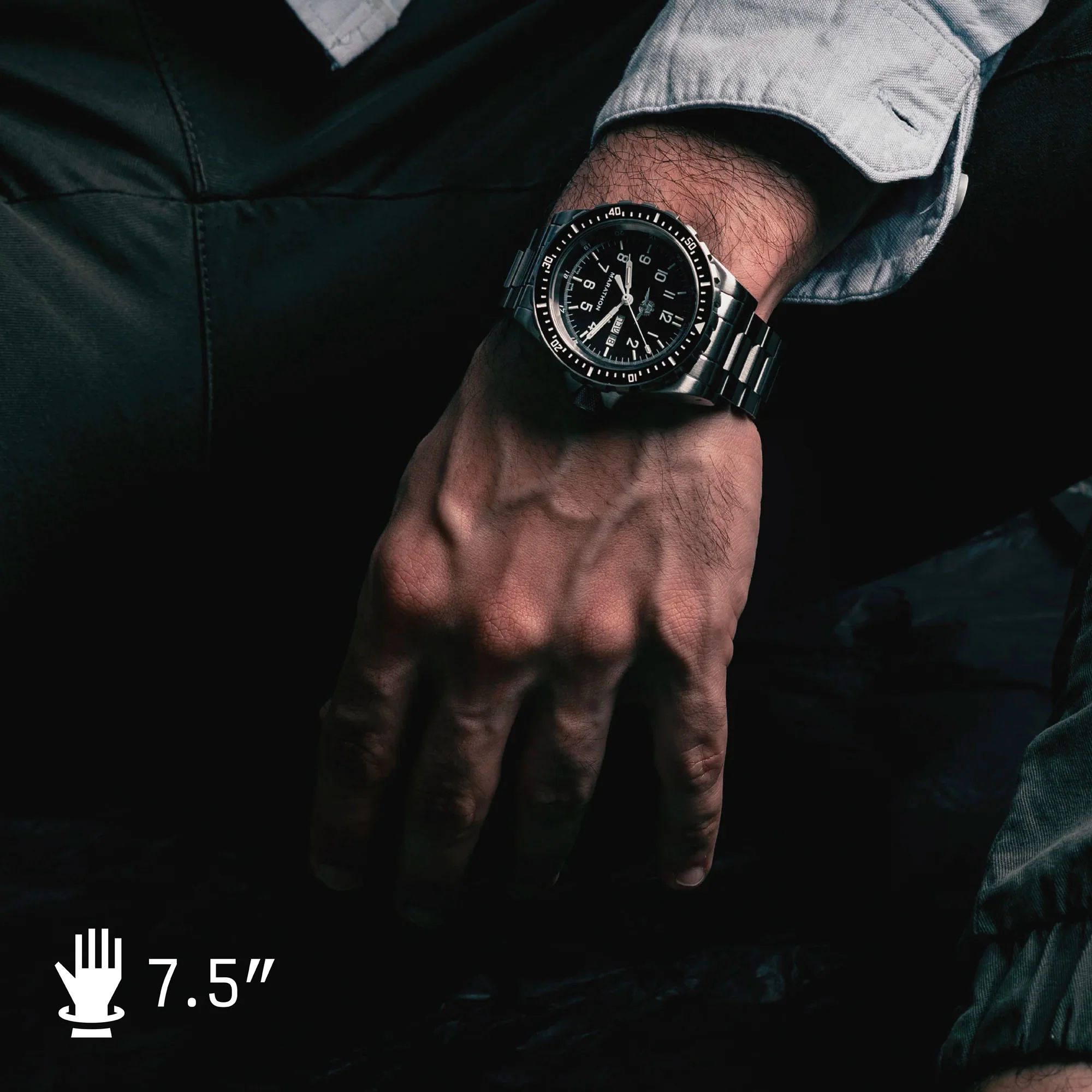 46mm Official IDF YAMAM™ Jumbo Day/Date Automatic (JDD) with Stainless Steel Bracelet 9 46mm Official IDF YAMAM™ Jumbo Day/Date Automatic (JDD) with Stainless Steel Bracelet