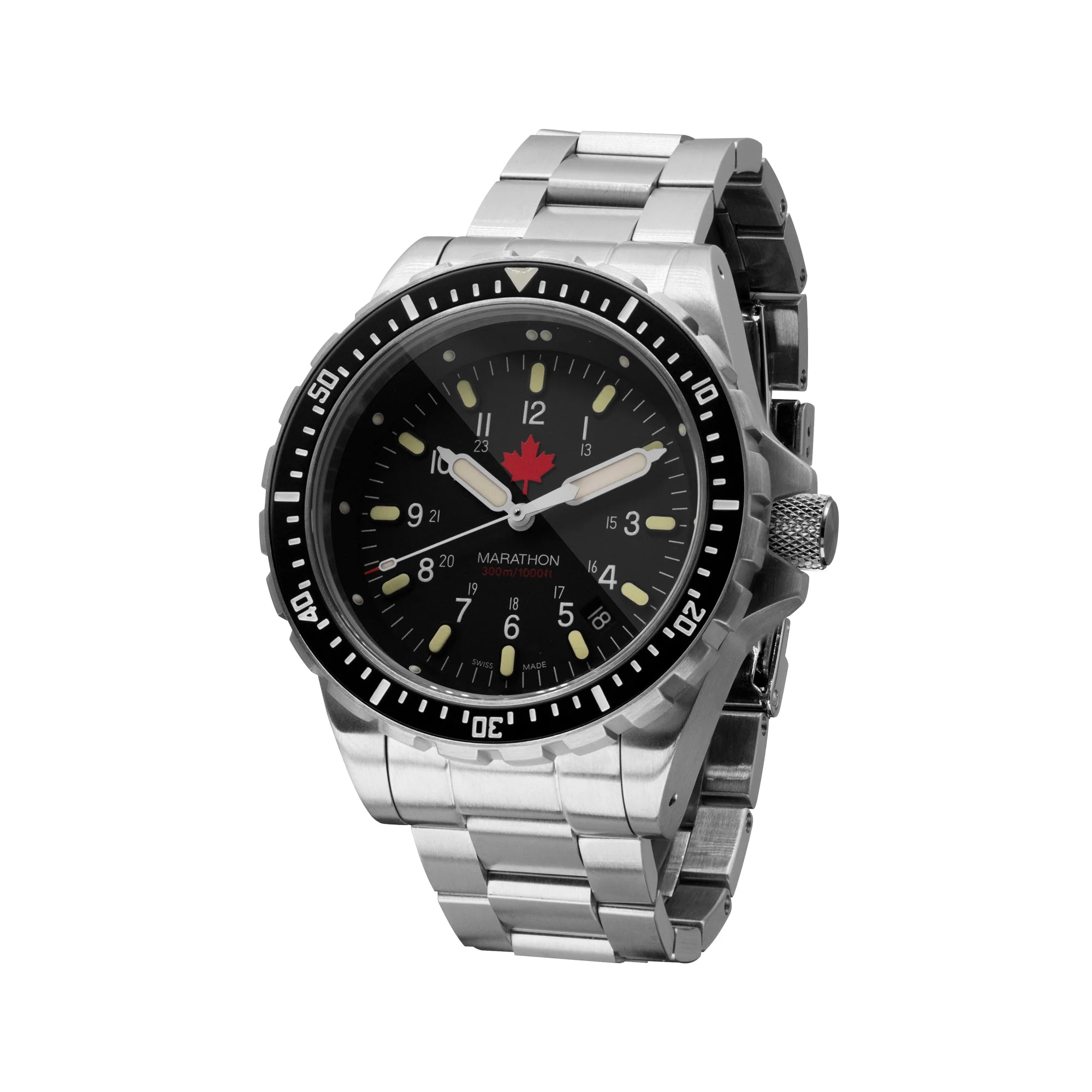 46mm Red Maple Jumbo Diver's Quartz (JSAR) with Stainless Steel Bracelet 6 46mm Red Maple Jumbo Diver's Quartz (JSAR) with Stainless Steel Bracelet