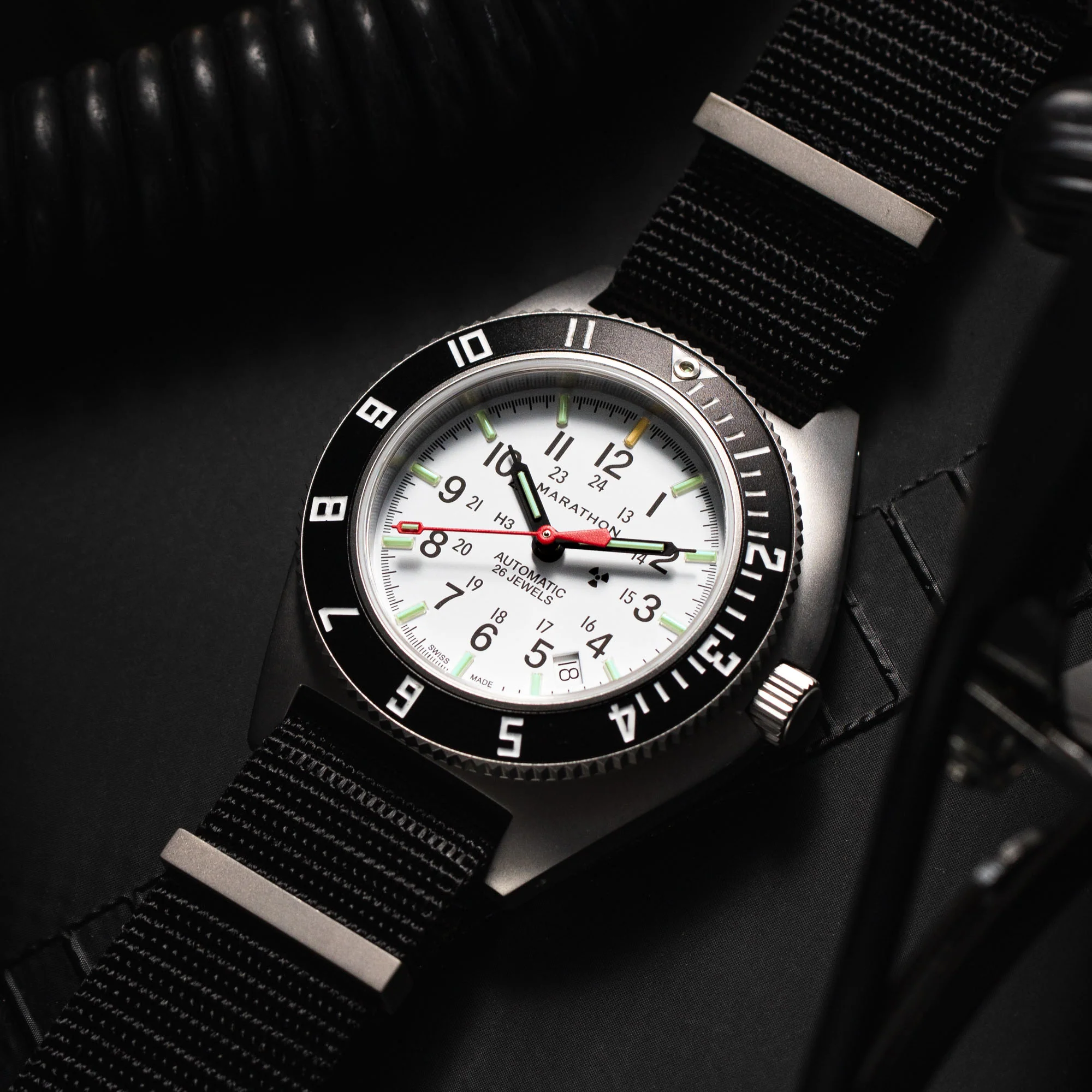 41mm Arctic Steel Navigator w/ Date Automatic (Arctic SSNAV-D Auto) on Nylon DEFSTAN