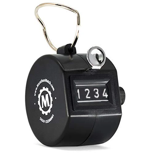 Black Handheld Tally Counter with Finger Ring 1 Black Handheld Tally Counter with Finger Ring