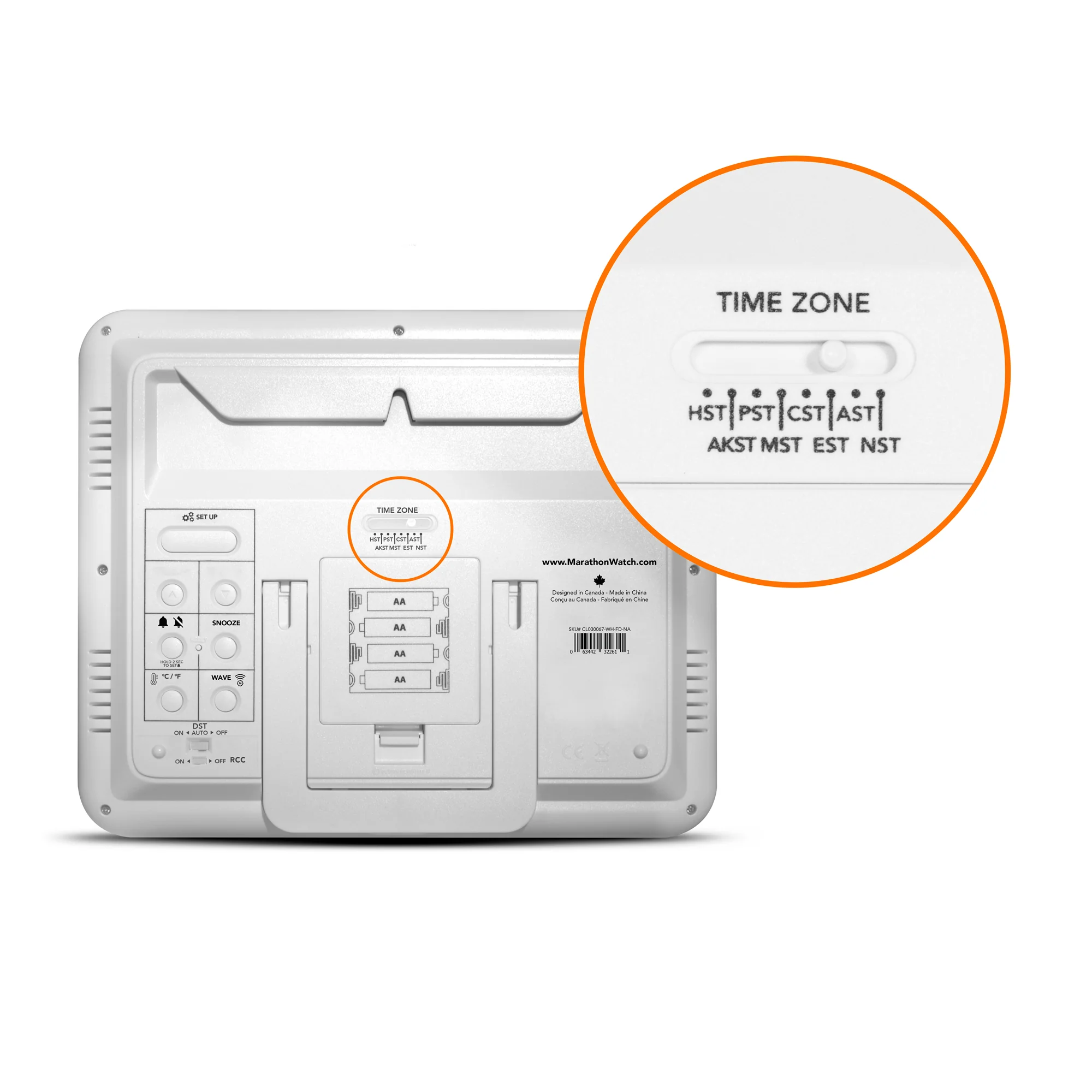 Slim Self-Setting Wall Clock with Full Calendar Display, Temperature & Humidity 35 Slim Self-Setting Wall Clock with Full Calendar Display, Temperature & Humidity