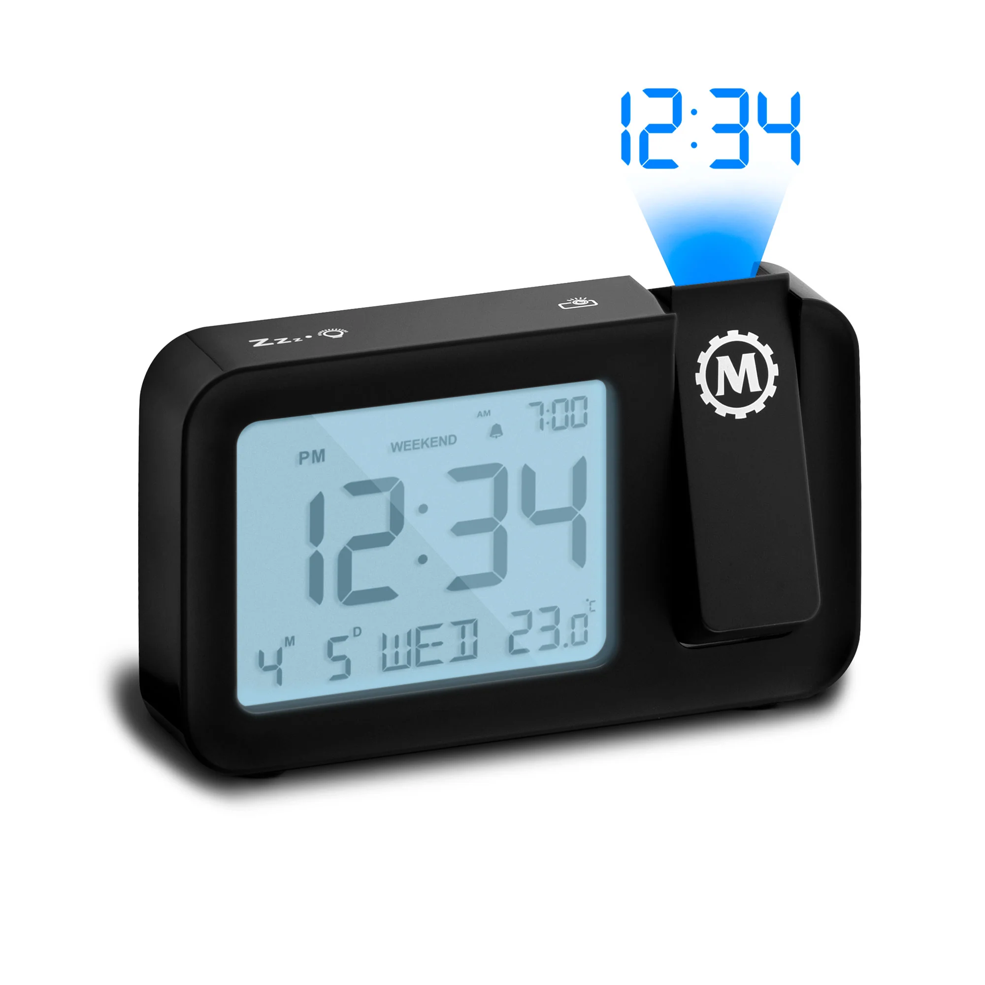 Projection Clock with Large Display and Backlight