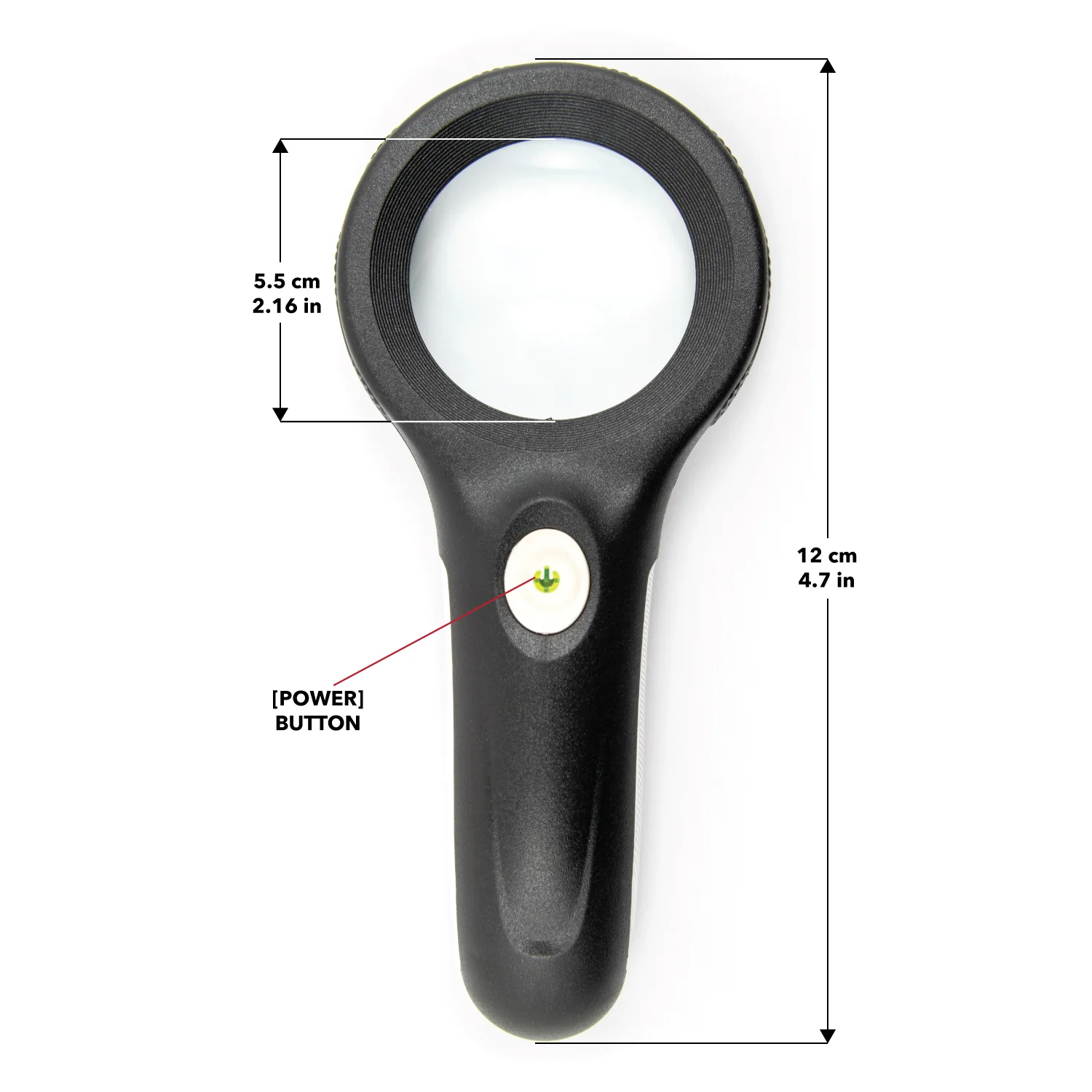 Magnifying Glass with Cyclops, LED, & Black Light