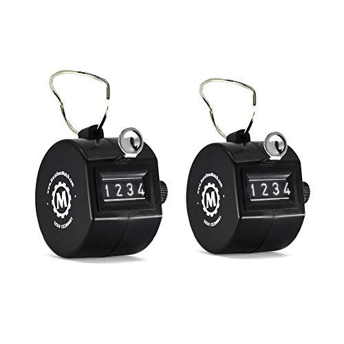 Black Handheld Tally Counter with Finger Ring