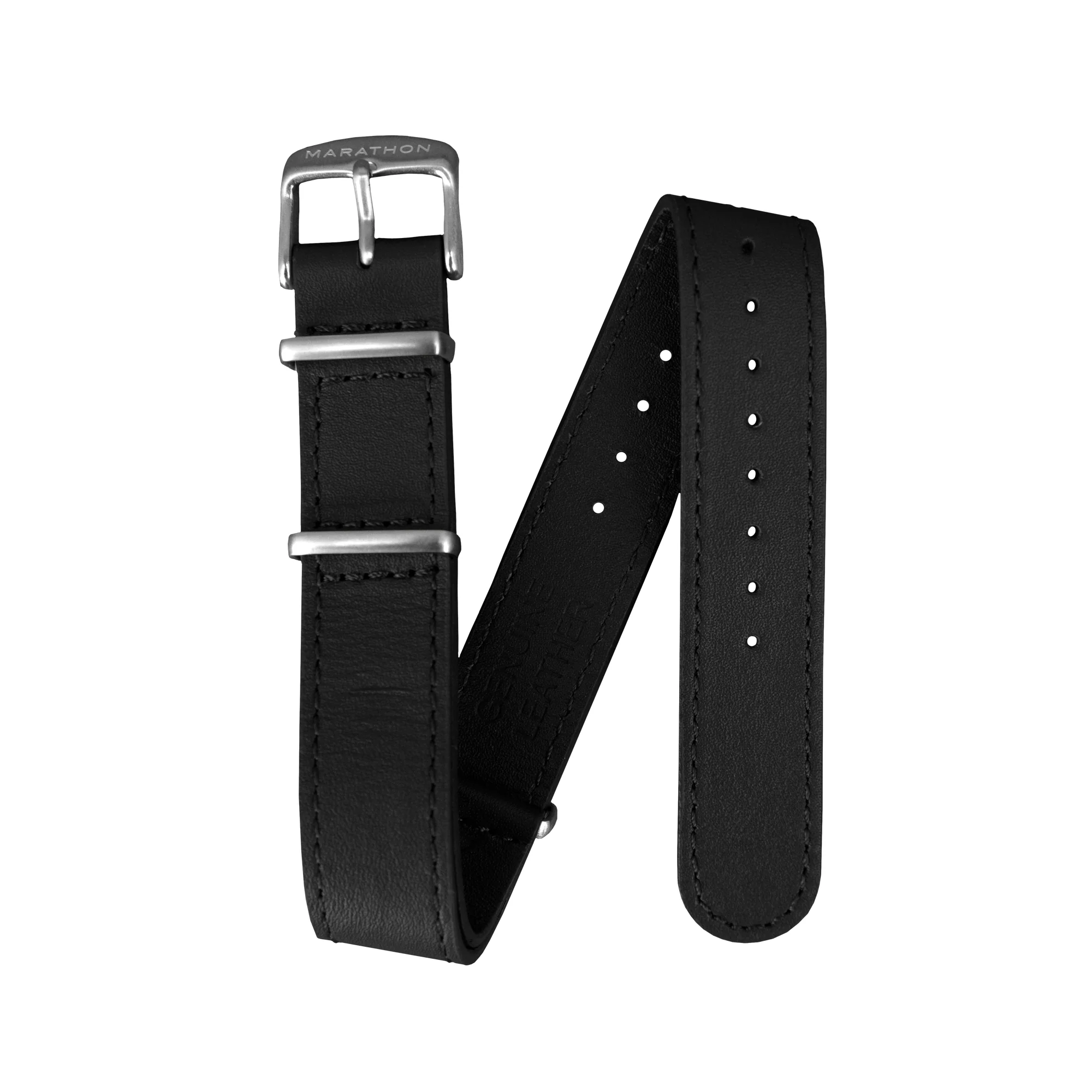 Leather DEFSTAN Strap, Black, 20mm 3 Leather DEFSTAN Strap, Black, 20mm