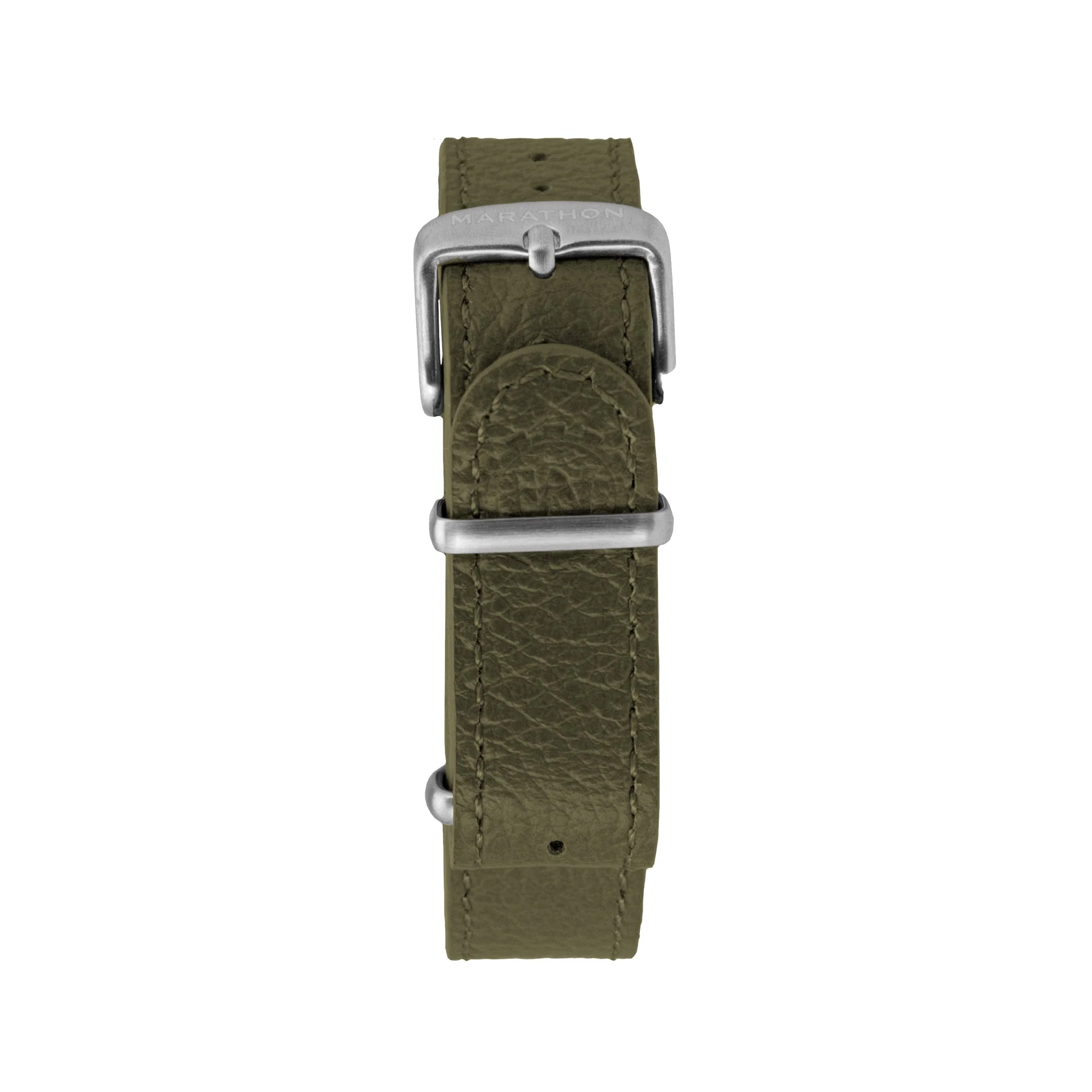 Leather DEFSTAN Strap, Olive Green, 18mm