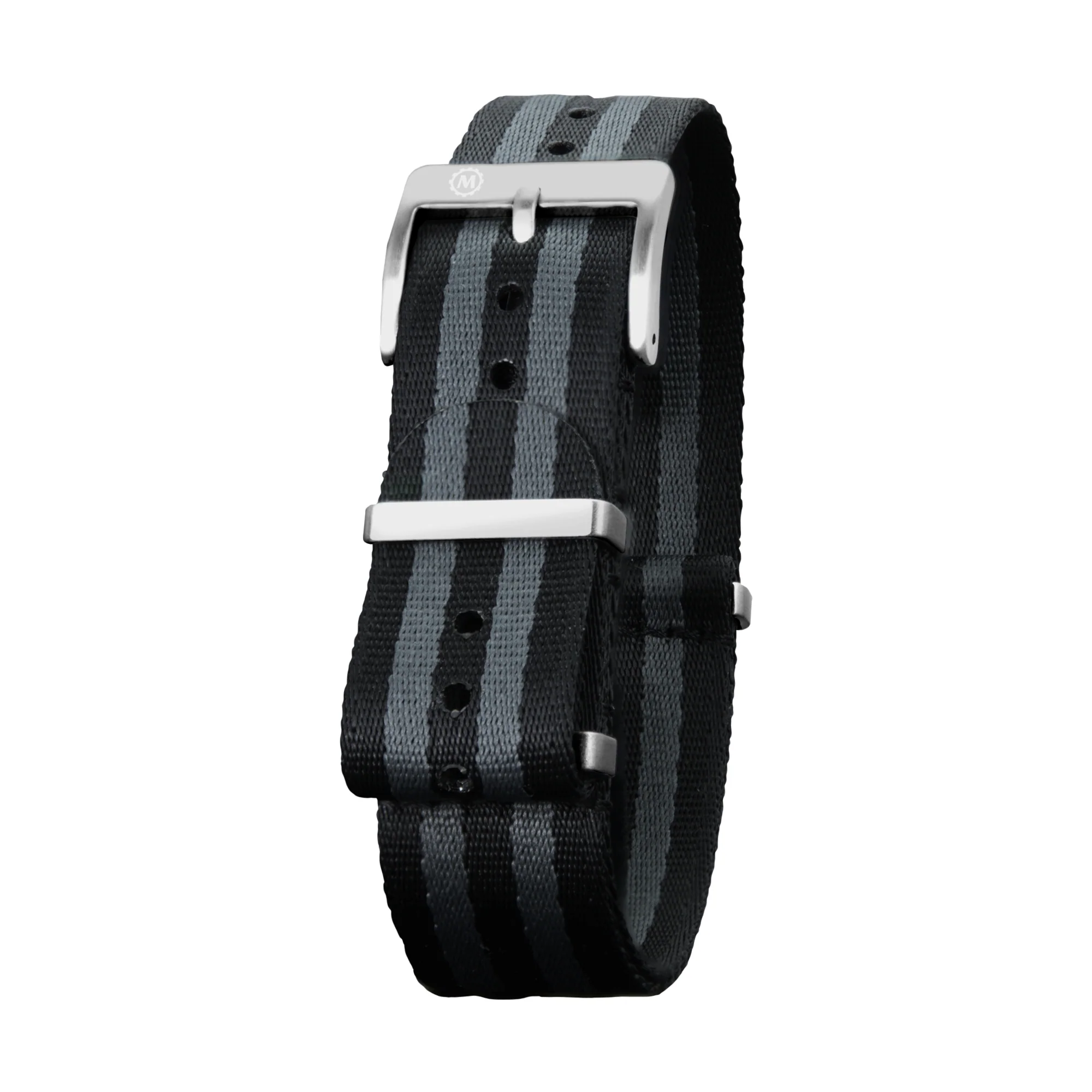 Seat-Belt Weave Nylon DEFSTAN Strap, Black & Grey, 20mm 1 Seat-Belt Weave Nylon DEFSTAN Strap, Black & Grey, 20mm