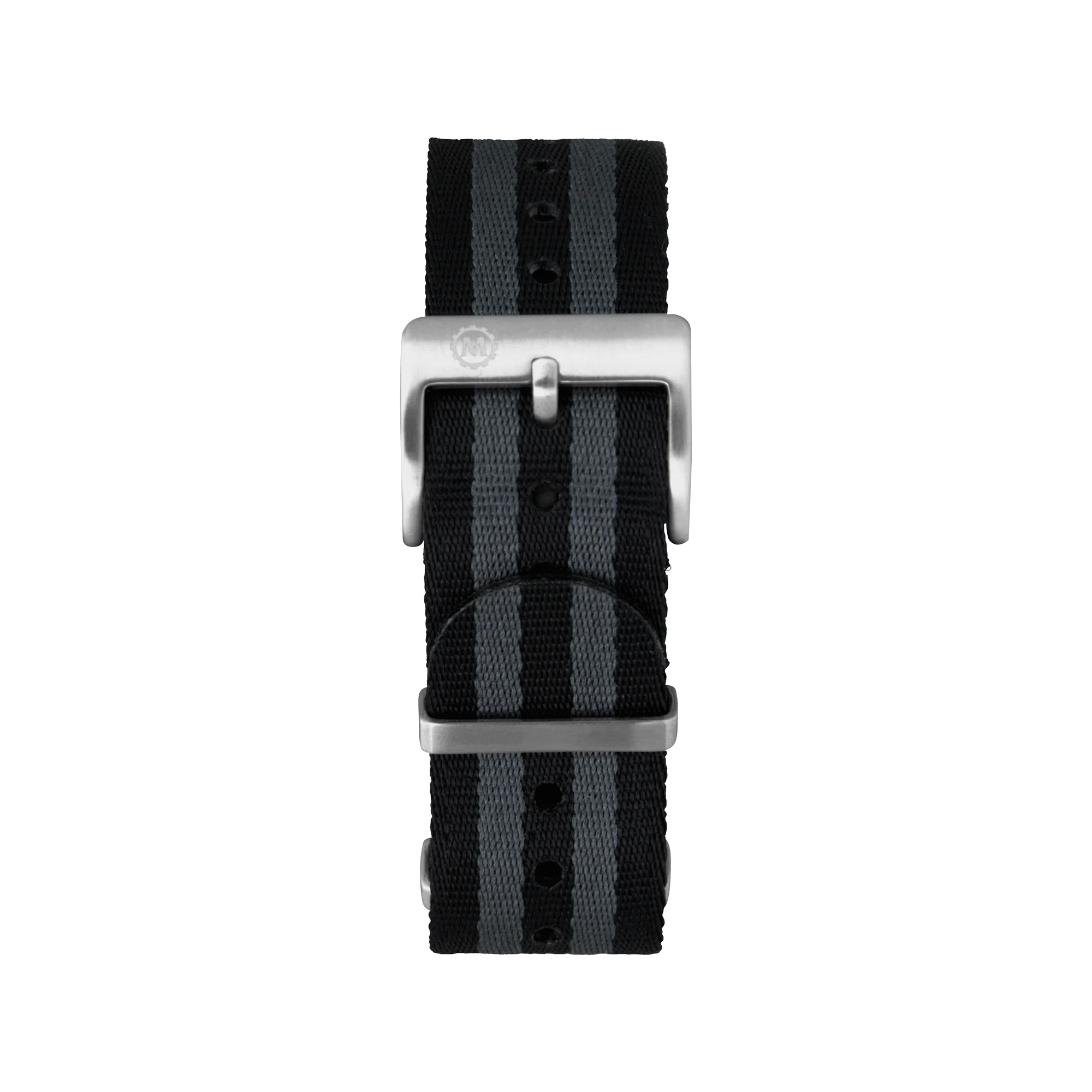 Seat-Belt Weave Nylon DEFSTAN Strap, Black & Grey, 20mm 2 Seat-Belt Weave Nylon DEFSTAN Strap, Black & Grey, 20mm