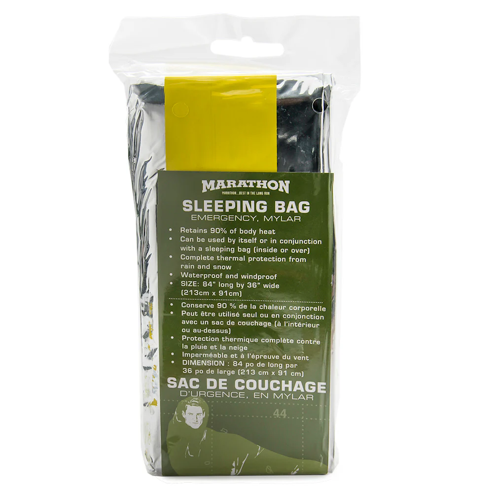 EMERGENCY SURVIVAL SLEEPING BAG, FOIL TYPE 93 EMERGENCY SURVIVAL SLEEPING BAG, FOIL TYPE