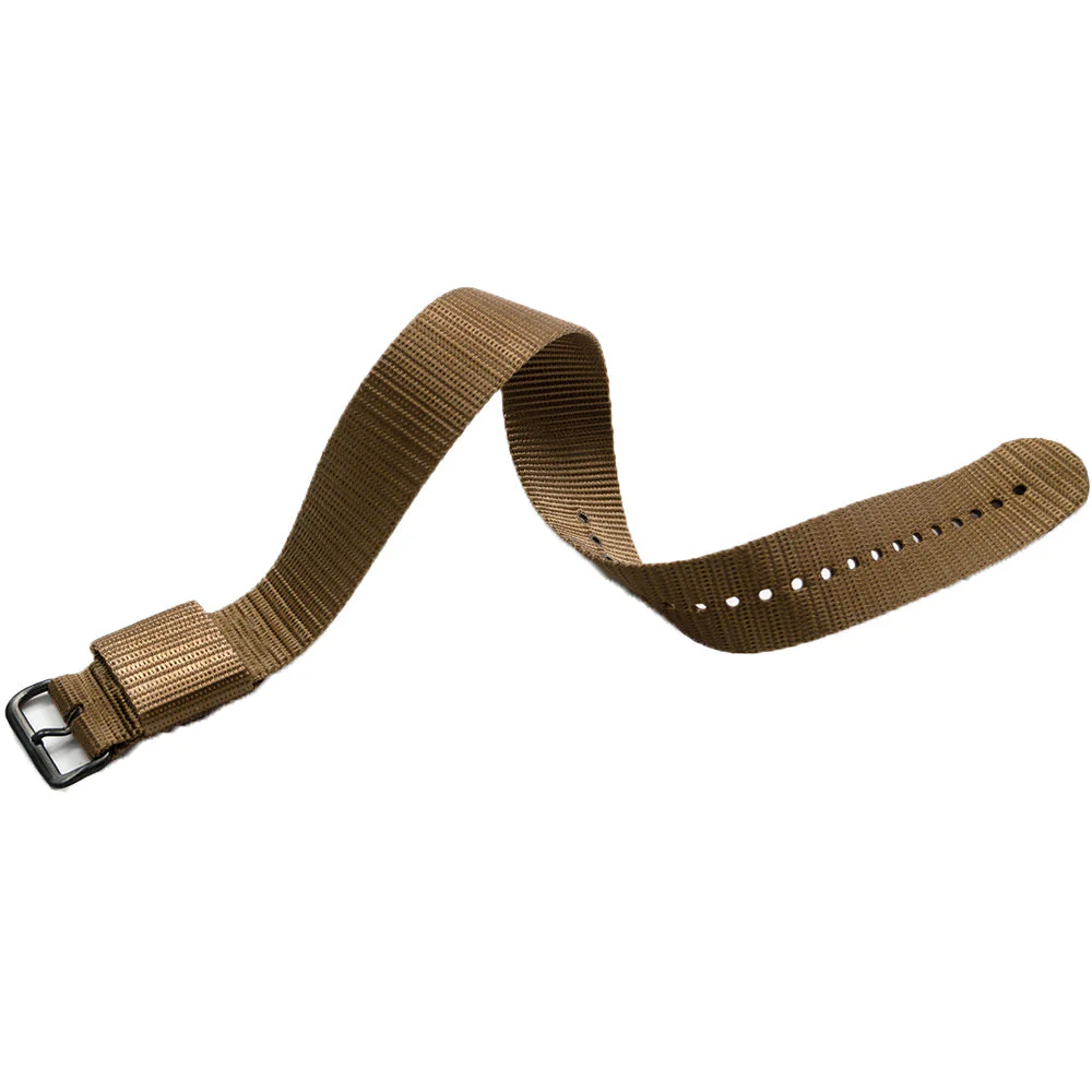 Desert Tan Extra Long 20mm Ballistic Nylon Strap