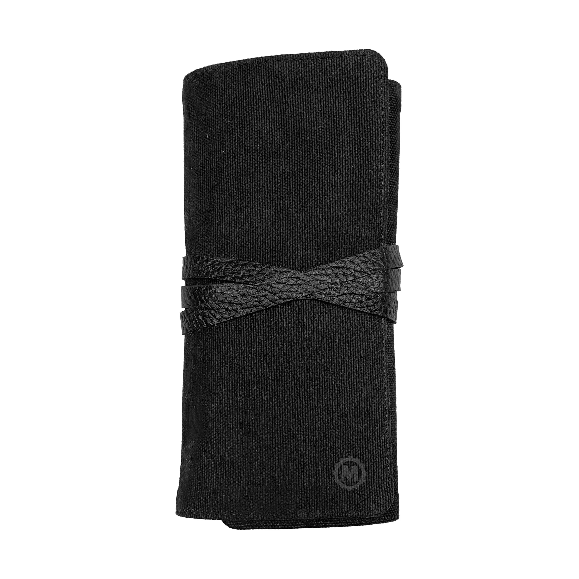 Black Canvas Watch Roll
