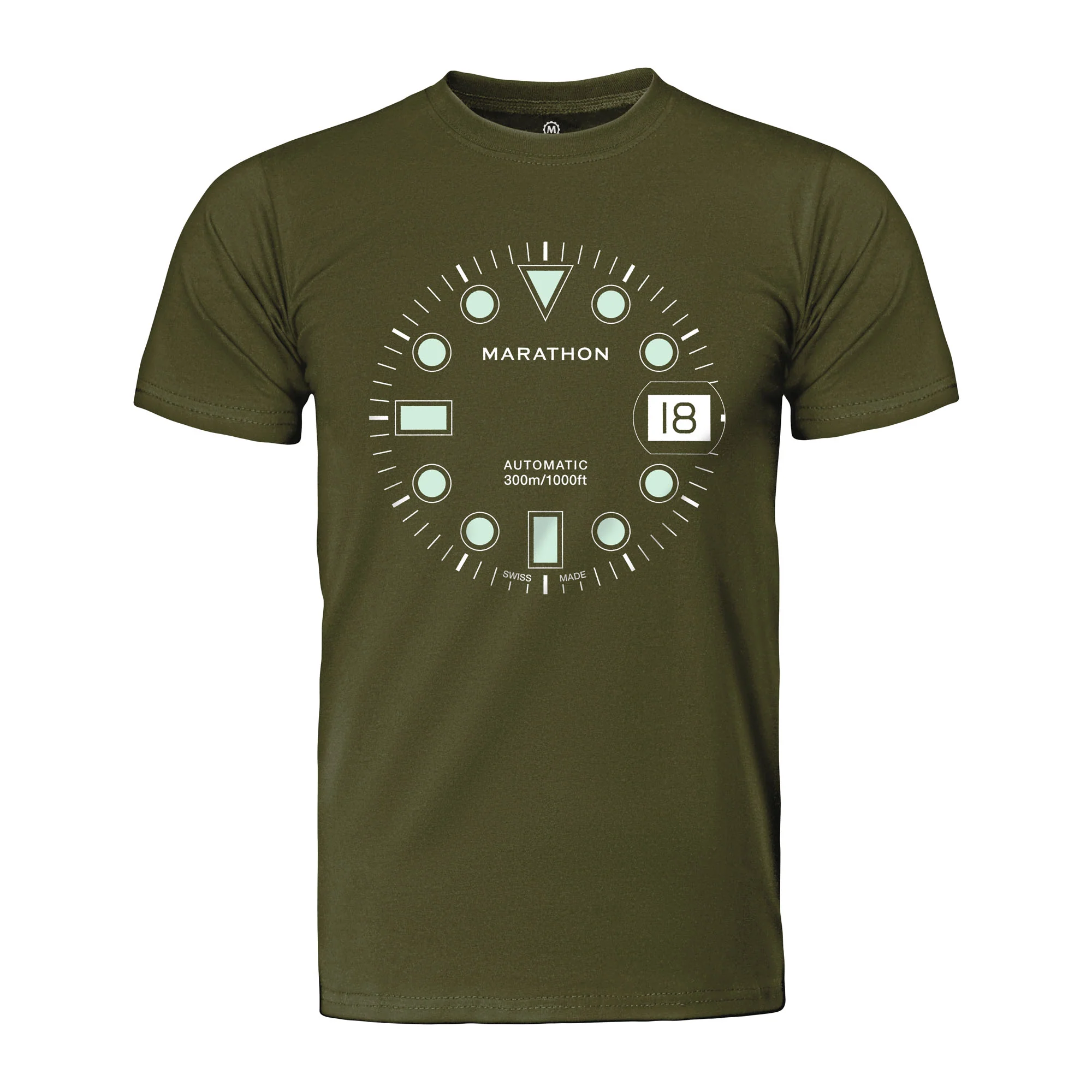 Slim Fit OD Green Glow Marathon Watch OSAR-D T-Shirt
