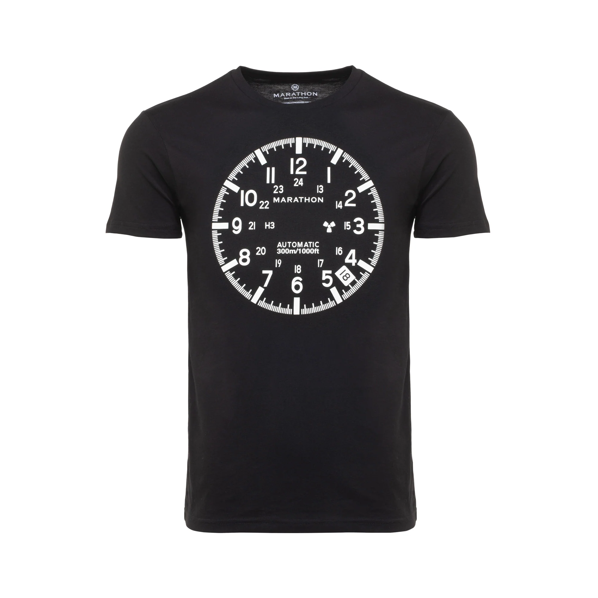 Slim Fit Classic Black Glow Print Marathon Watch GSAR T-Shirt