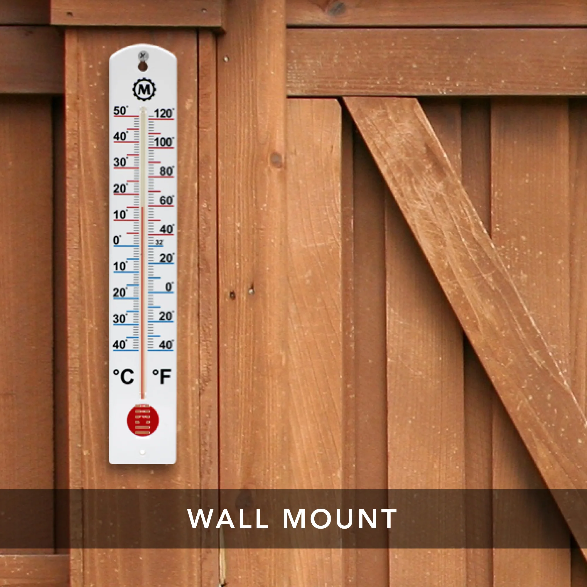16 Inch Vertical Outdoor Thermometer
