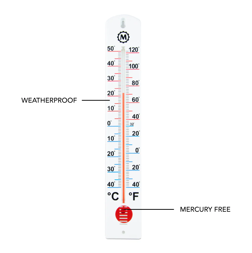 16 Inch Vertical Outdoor Thermometer