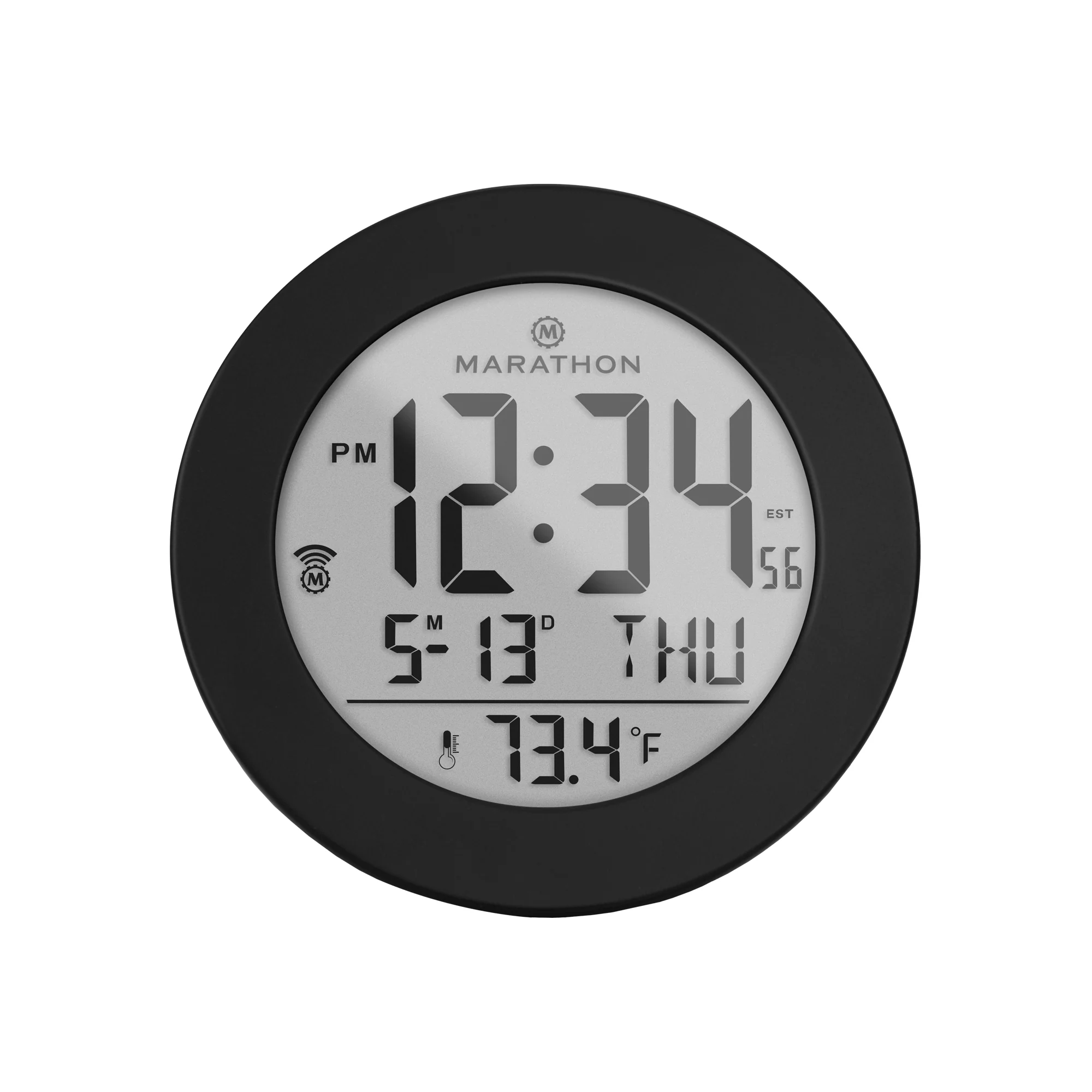 3.5 Inch Round Self-Setting Alarm Clock with Push-Button Backlight