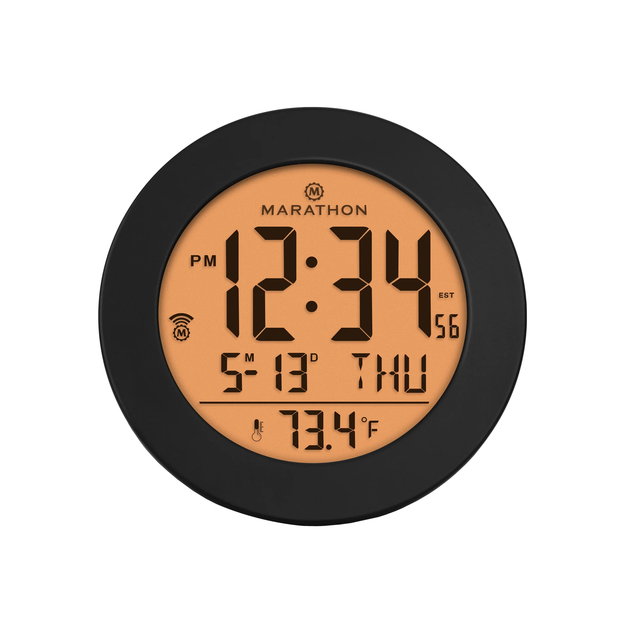 3.5 Inch Round Self-Setting Alarm Clock with Push-Button Backlight