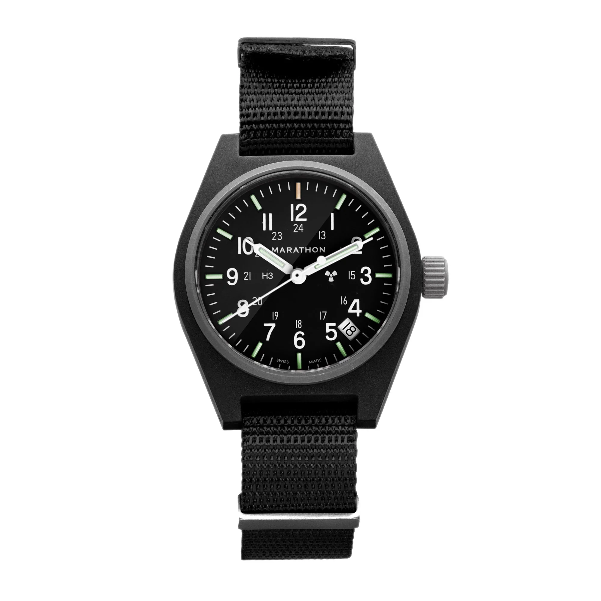 34mm Black General Purpose Quartz with Date (GPQ-D)