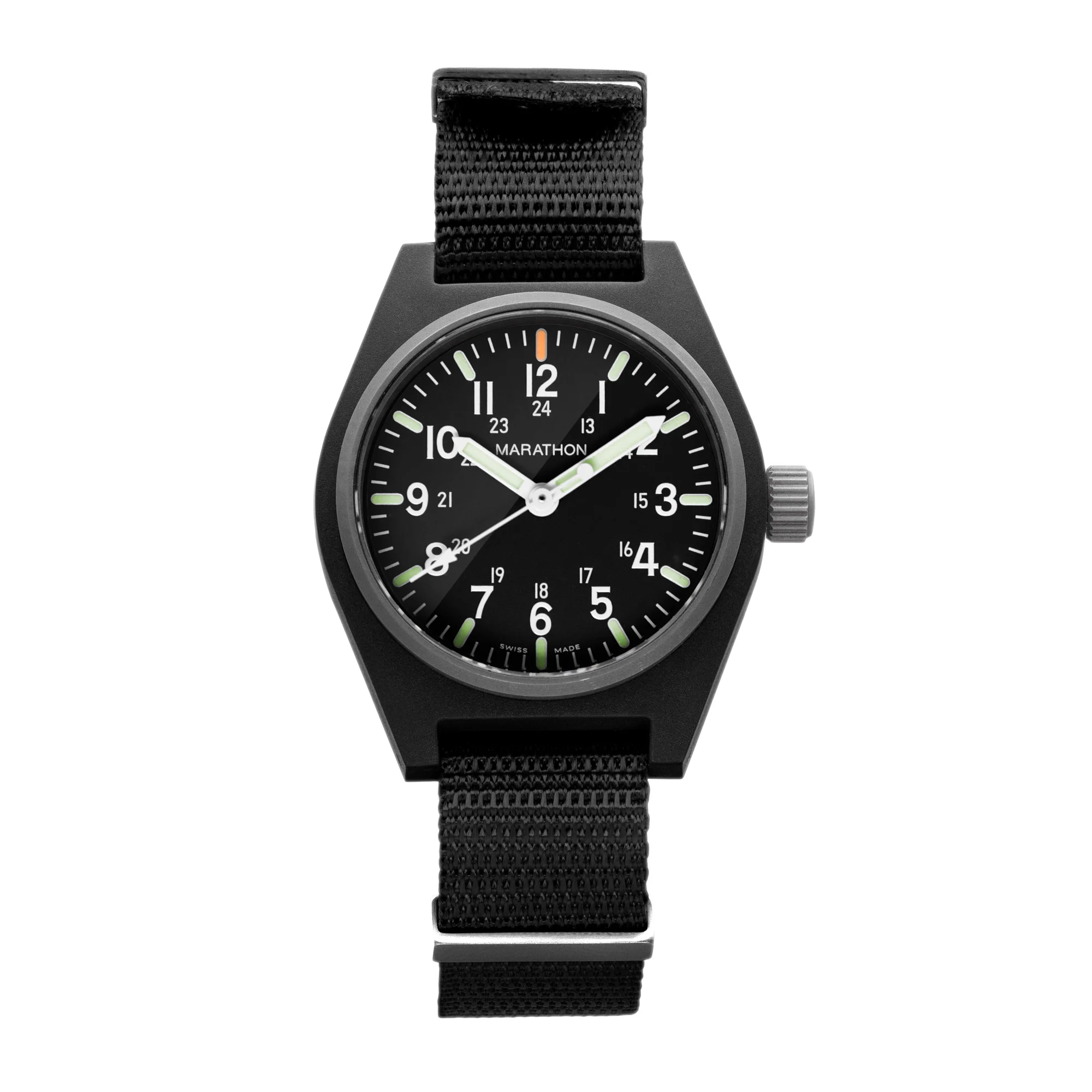 34mm Black General Purpose Quartz with MaraGlo (GPQ)