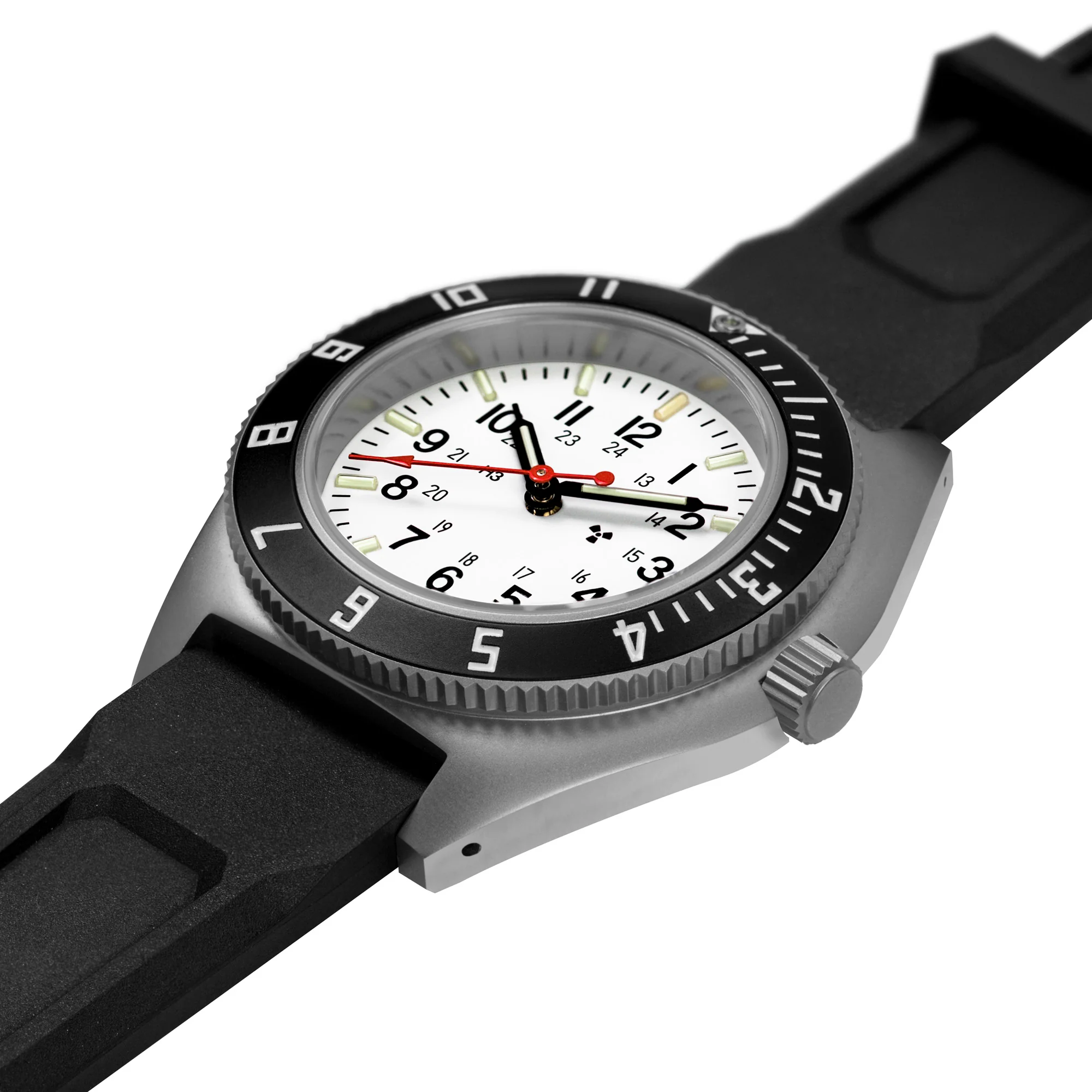 41mm Arctic Steel Navigator (SSNAV) on Black 3-Piece Rubber Strap Kit 3 41mm Arctic Steel Navigator (SSNAV) on Black 3-Piece Rubber Strap Kit