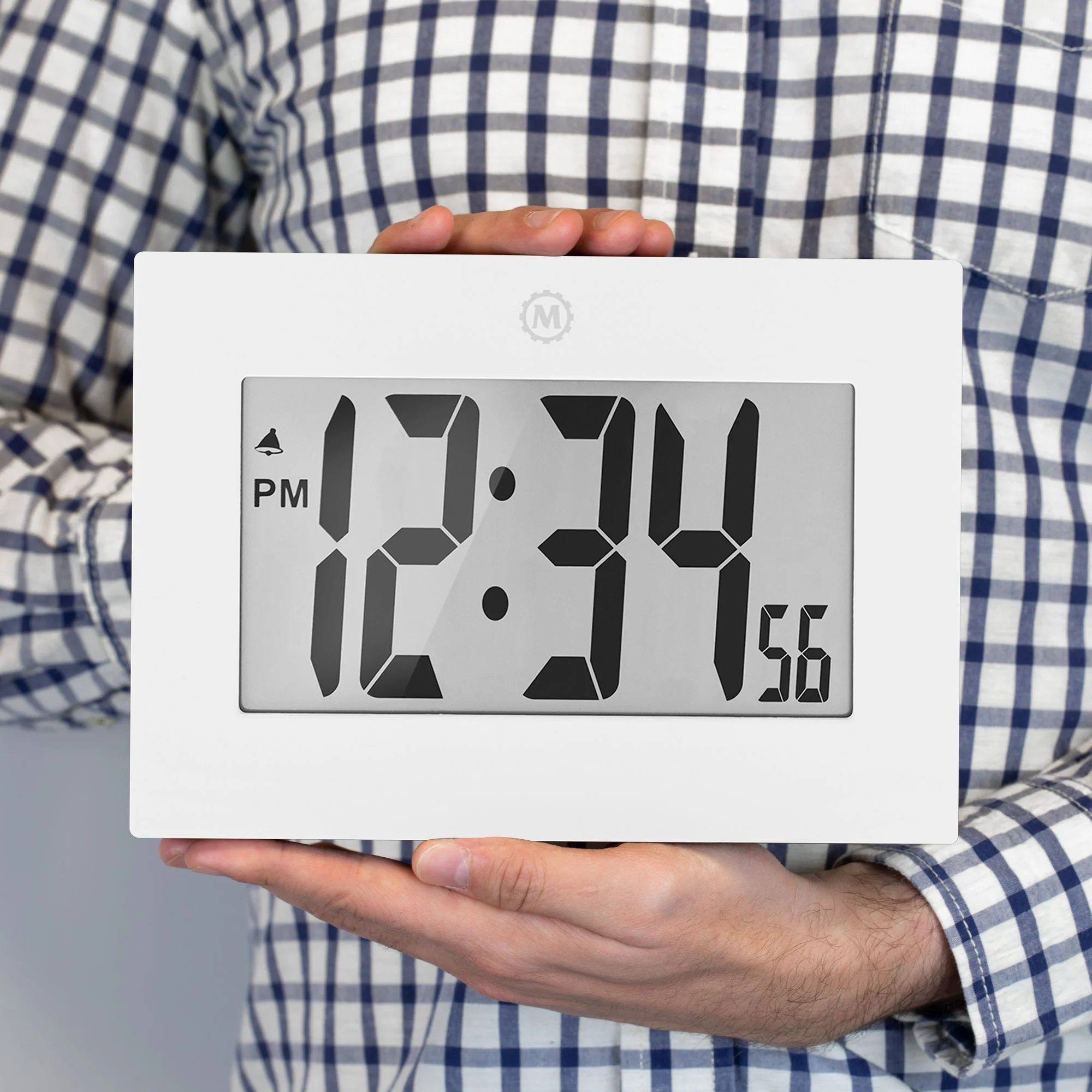 Clock, Large LCD display, white color (5/10)