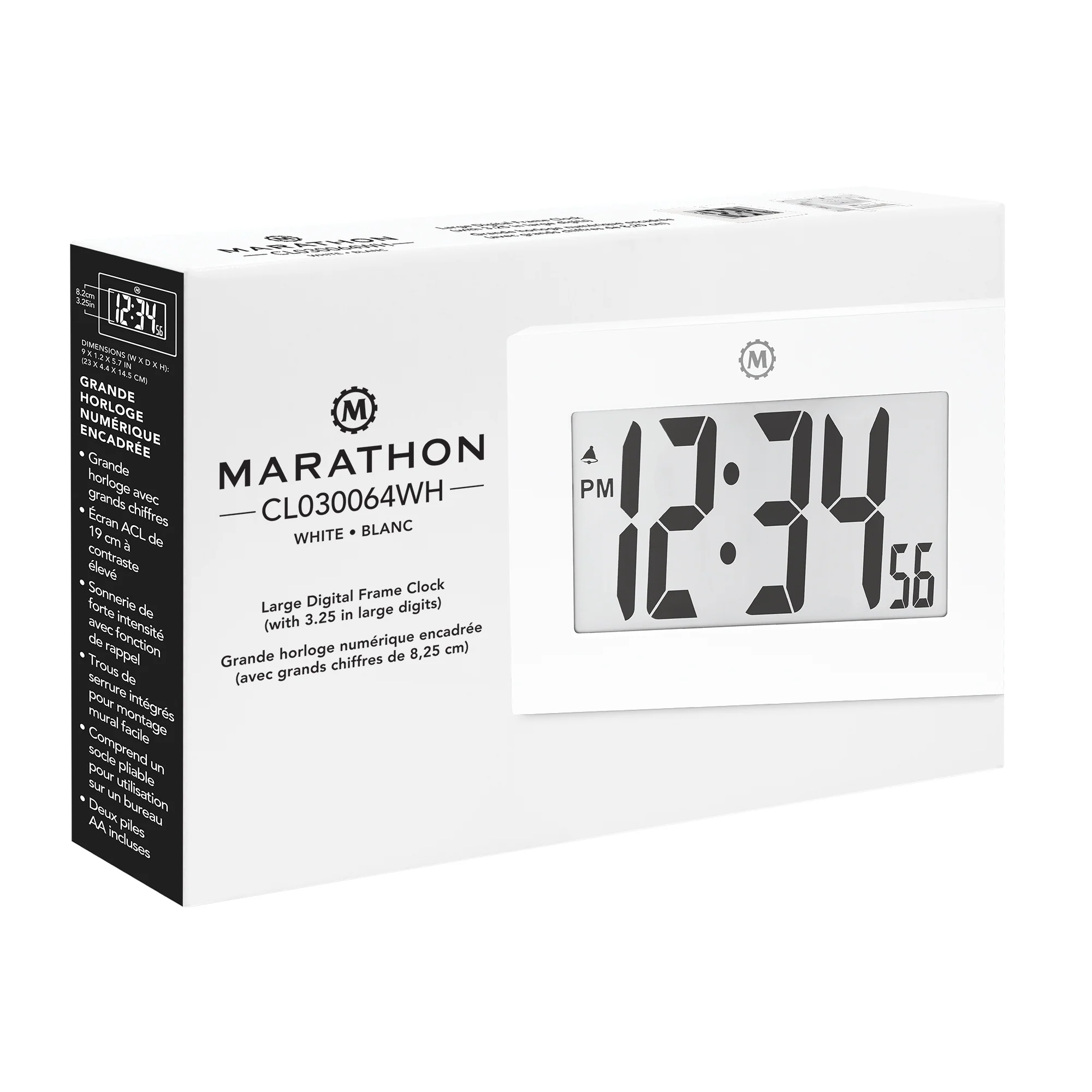 Clock, Large LCD display, white color (5/10)