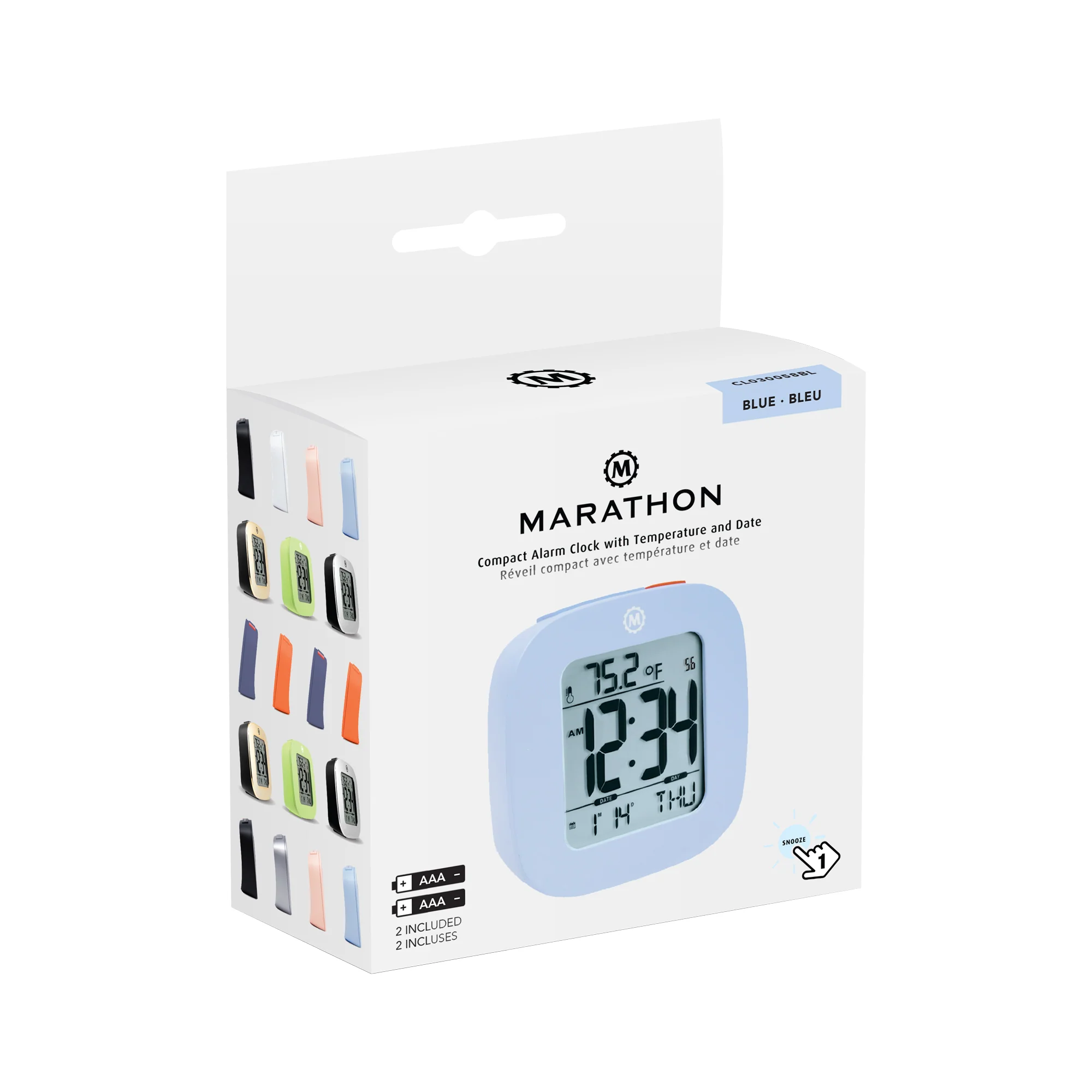 Clock, LCD, Alarm, Mini, Blue (25/50)