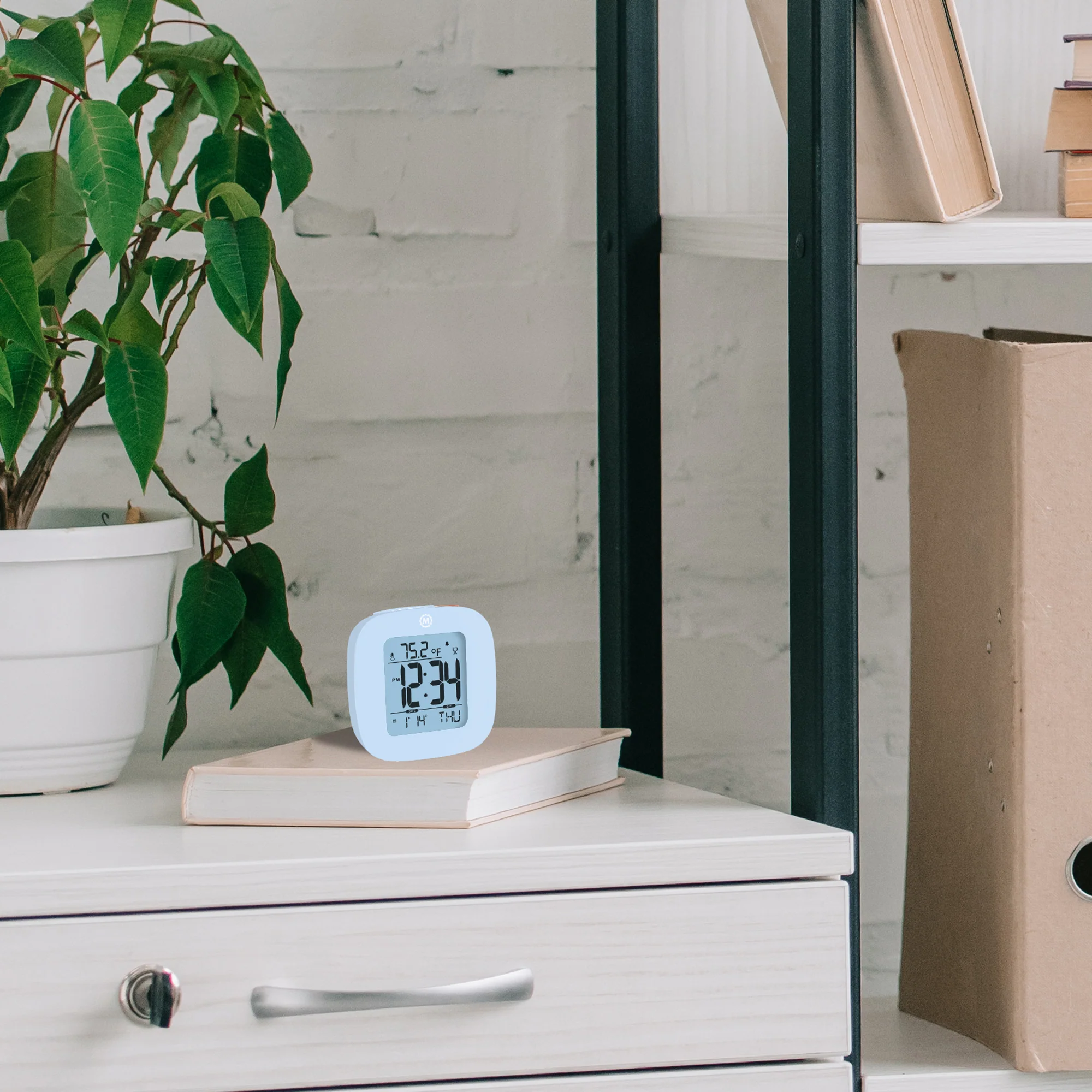 Clock, LCD, Alarm, Mini, Blue (25/50)