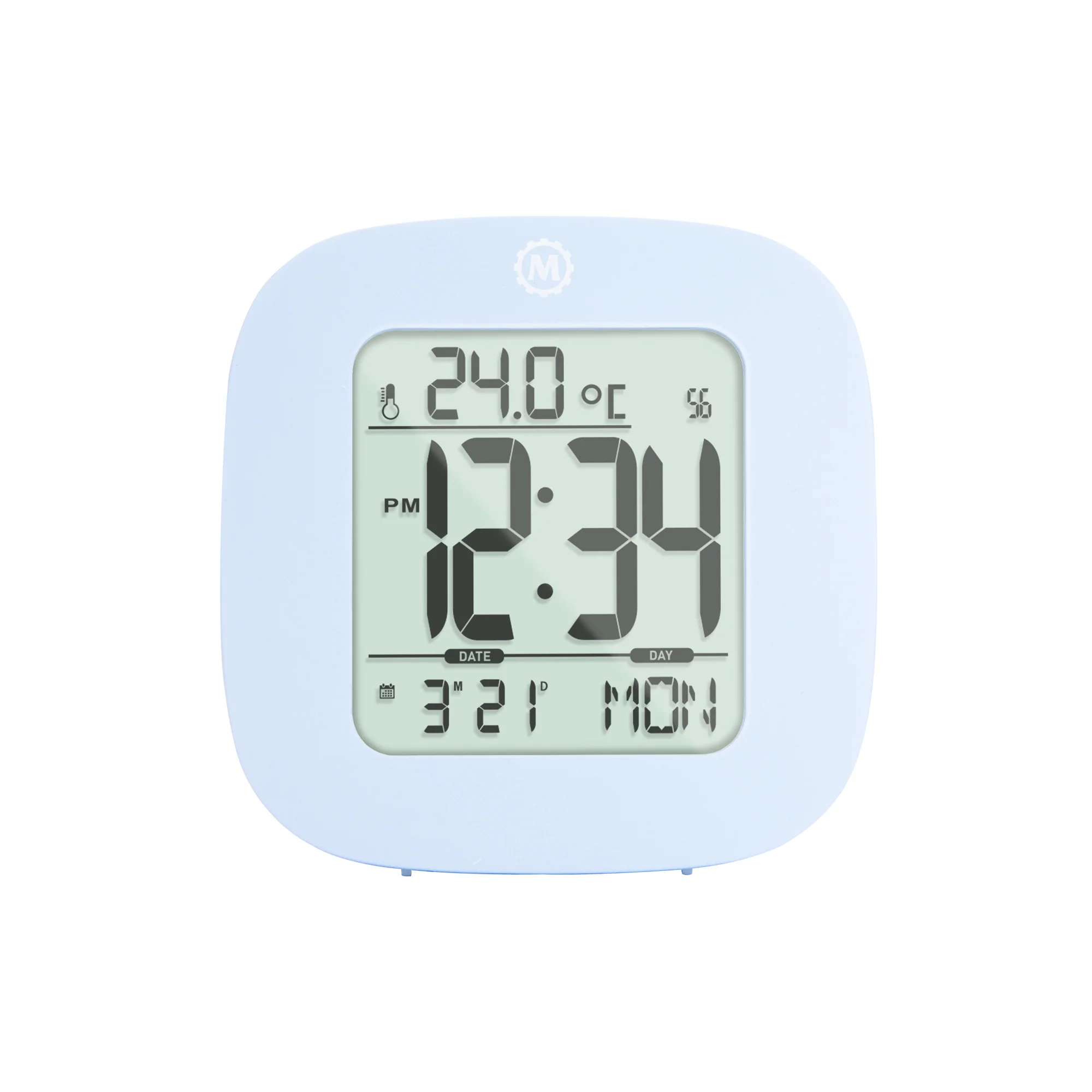 Clock, LCD, Alarm, Mini, Blue (25/50)