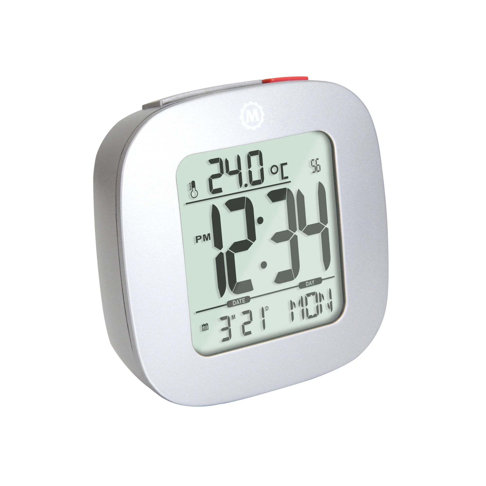 Clock, LCD, Alarm, Mini, Graphite Grey (25/50)