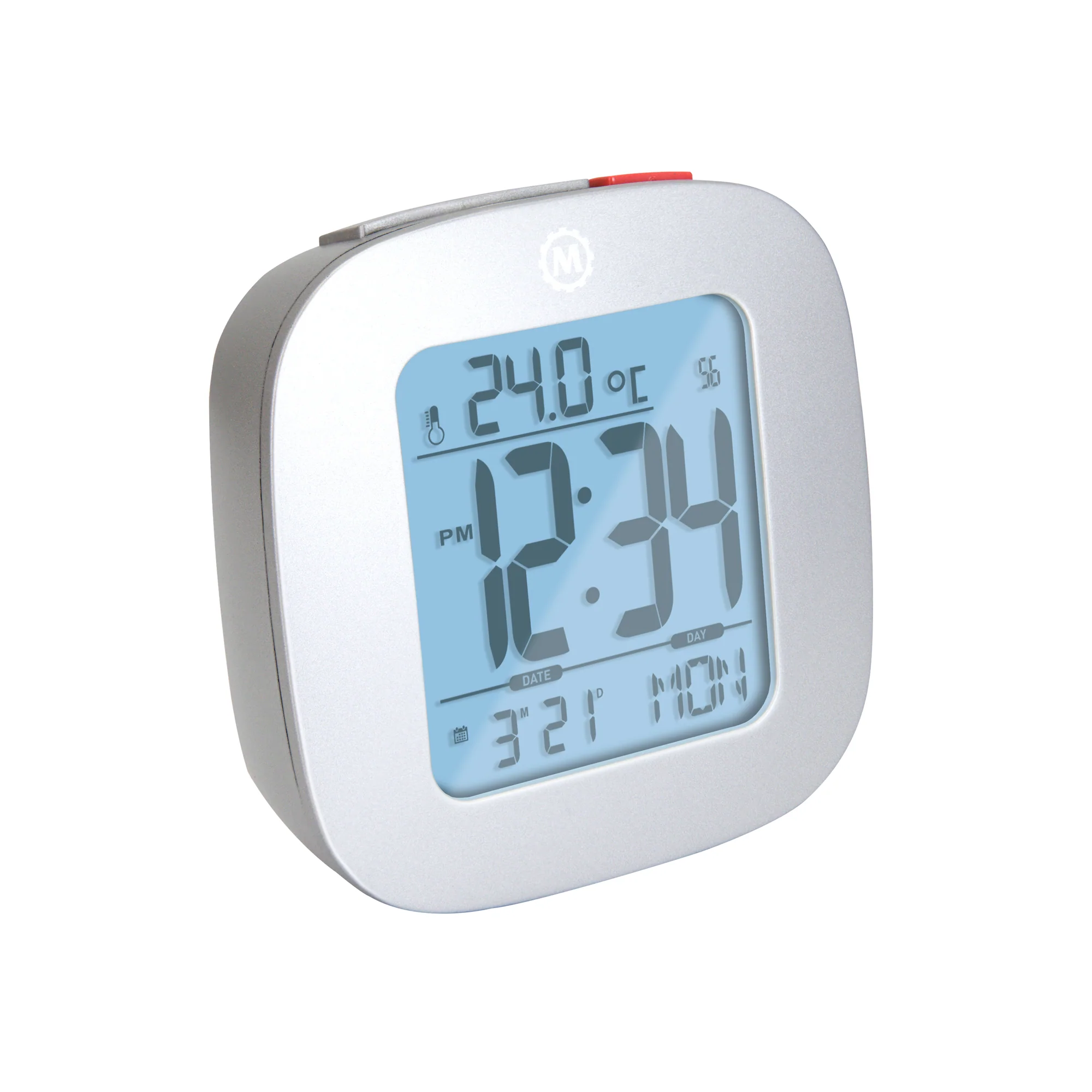Clock, LCD, Alarm, Mini, Graphite Grey (25/50)