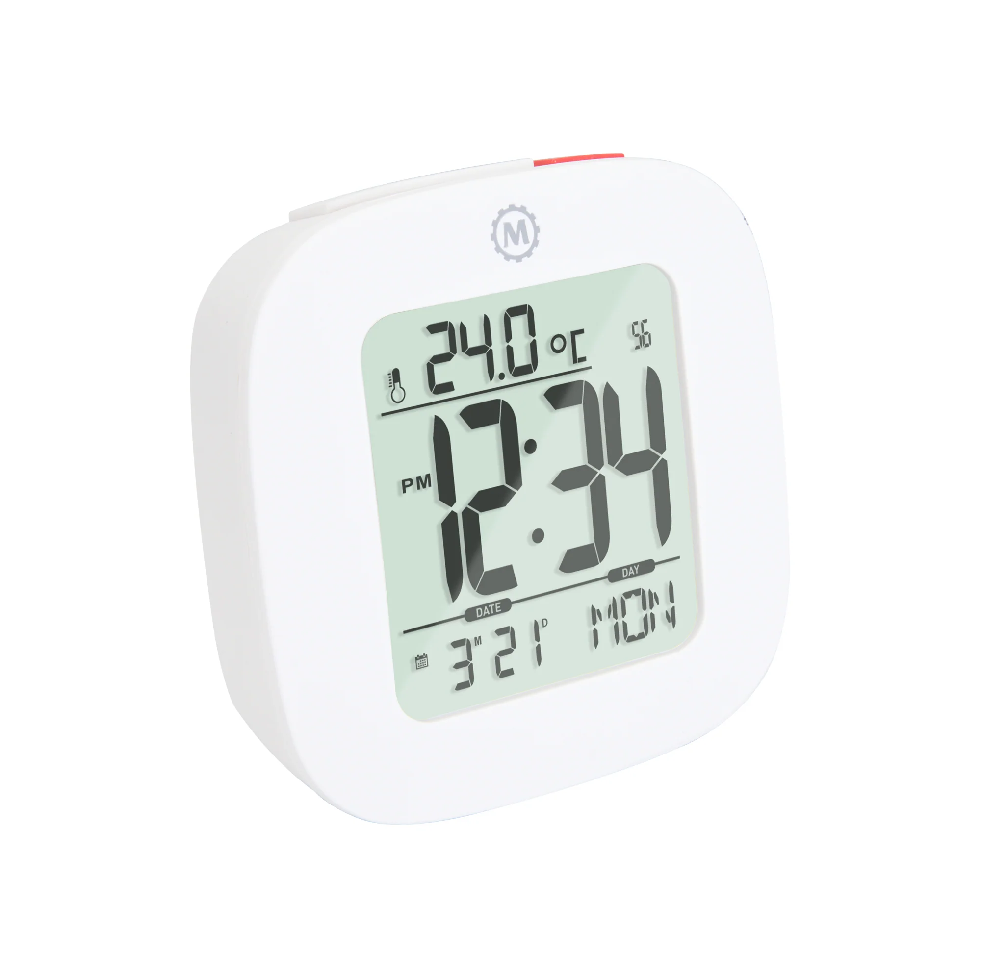 Clock, LCD, Alarm, Mini, White (25/50)