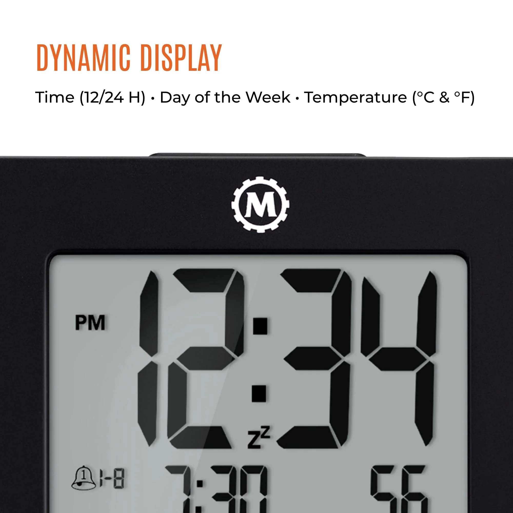 Digital Desktop Clock - Black