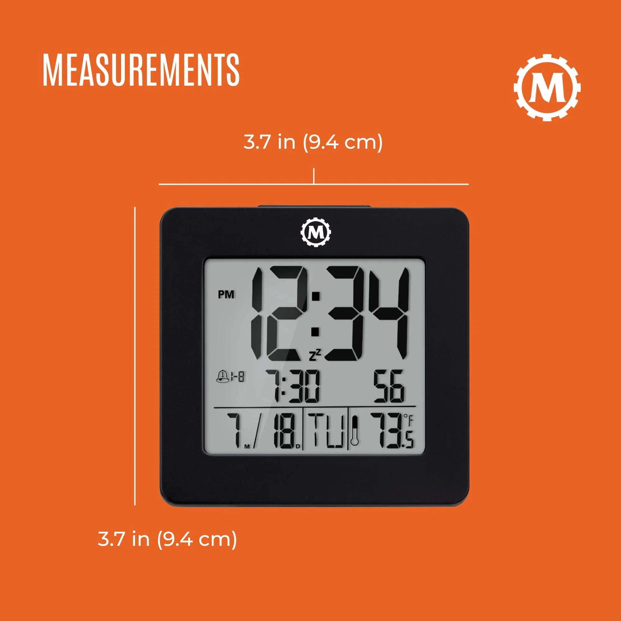Digital Desktop Clock - Black