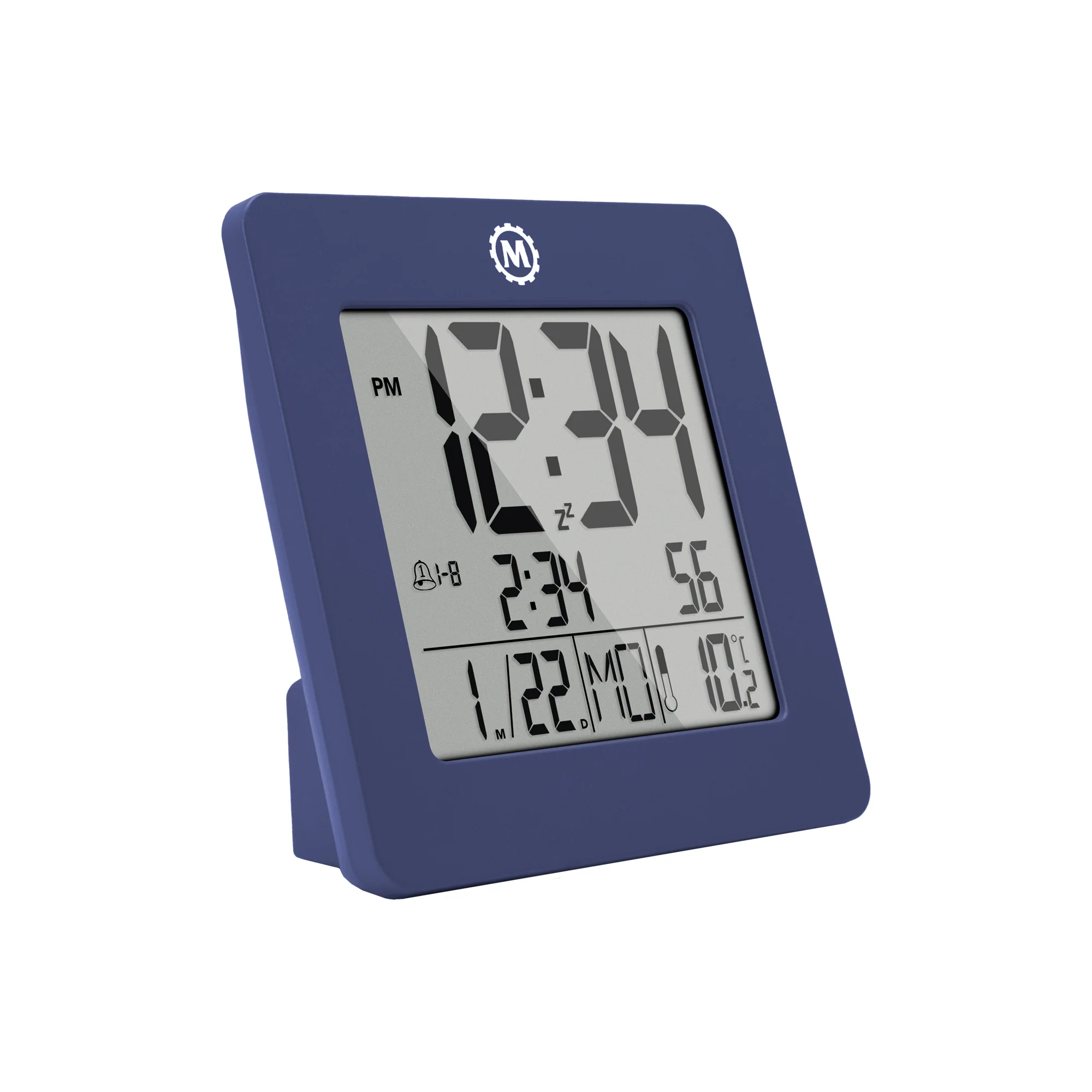 Digital Desktop Clock - French Blue 1 Digital Desktop Clock - French Blue