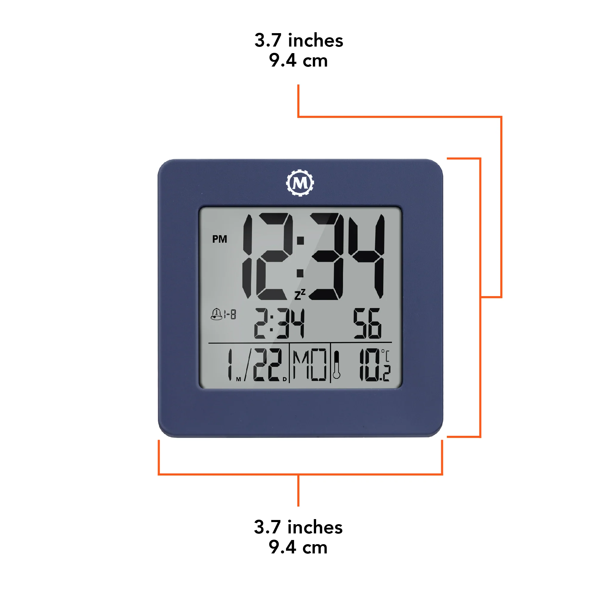 Digital Desktop Clock - French Blue 2 Digital Desktop Clock - French Blue