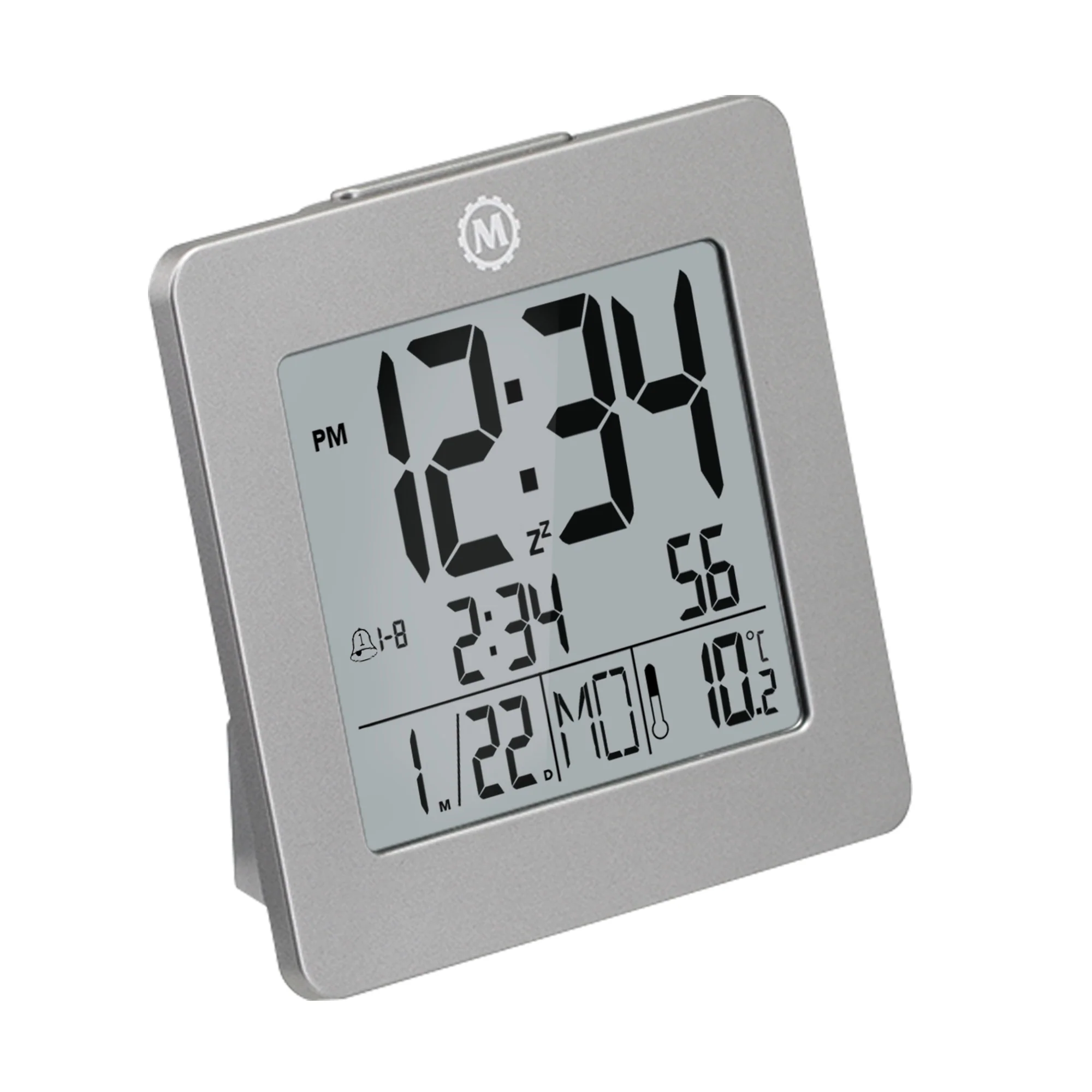 Digital Desktop Clock - Graphite Grey