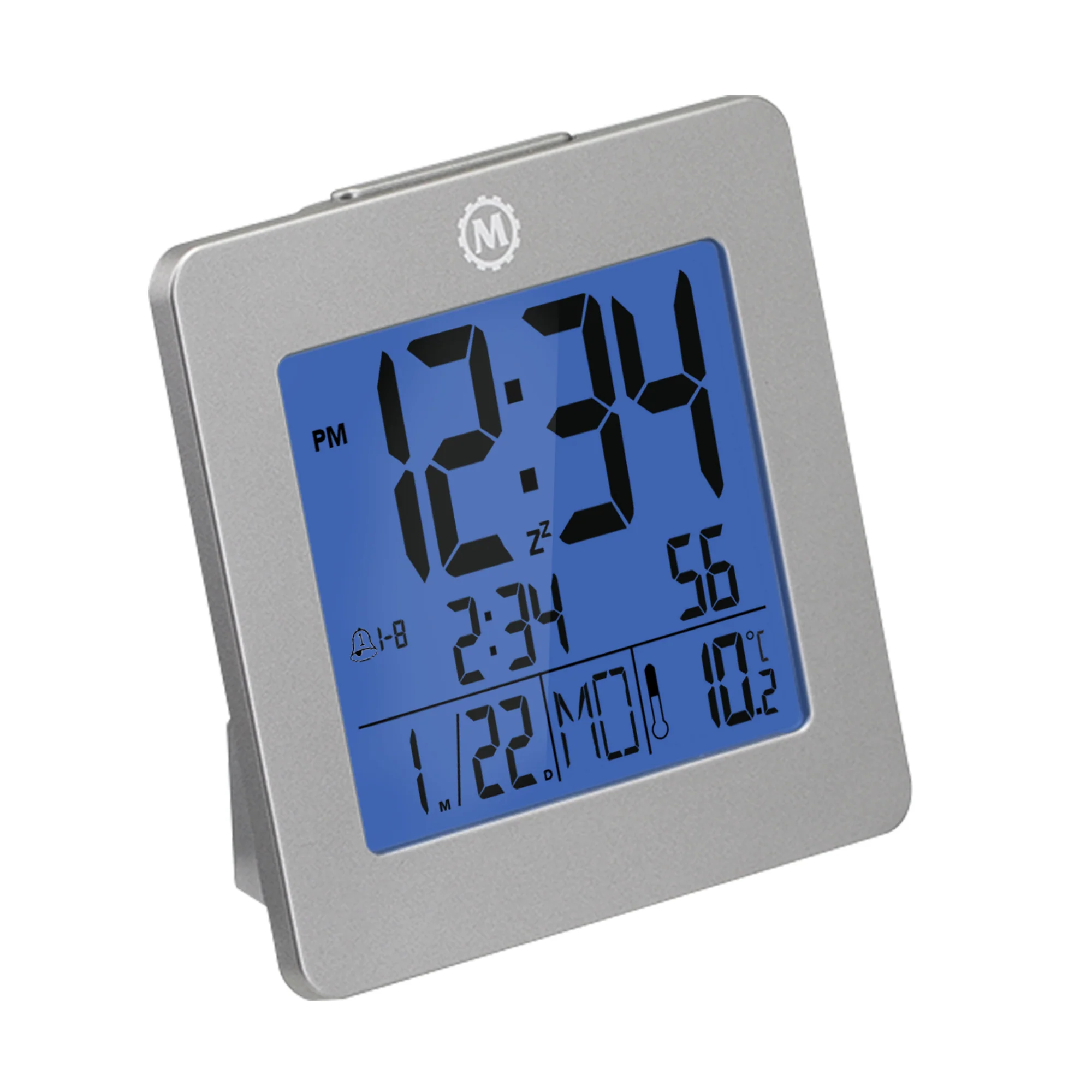 Digital Desktop Clock - Graphite Grey