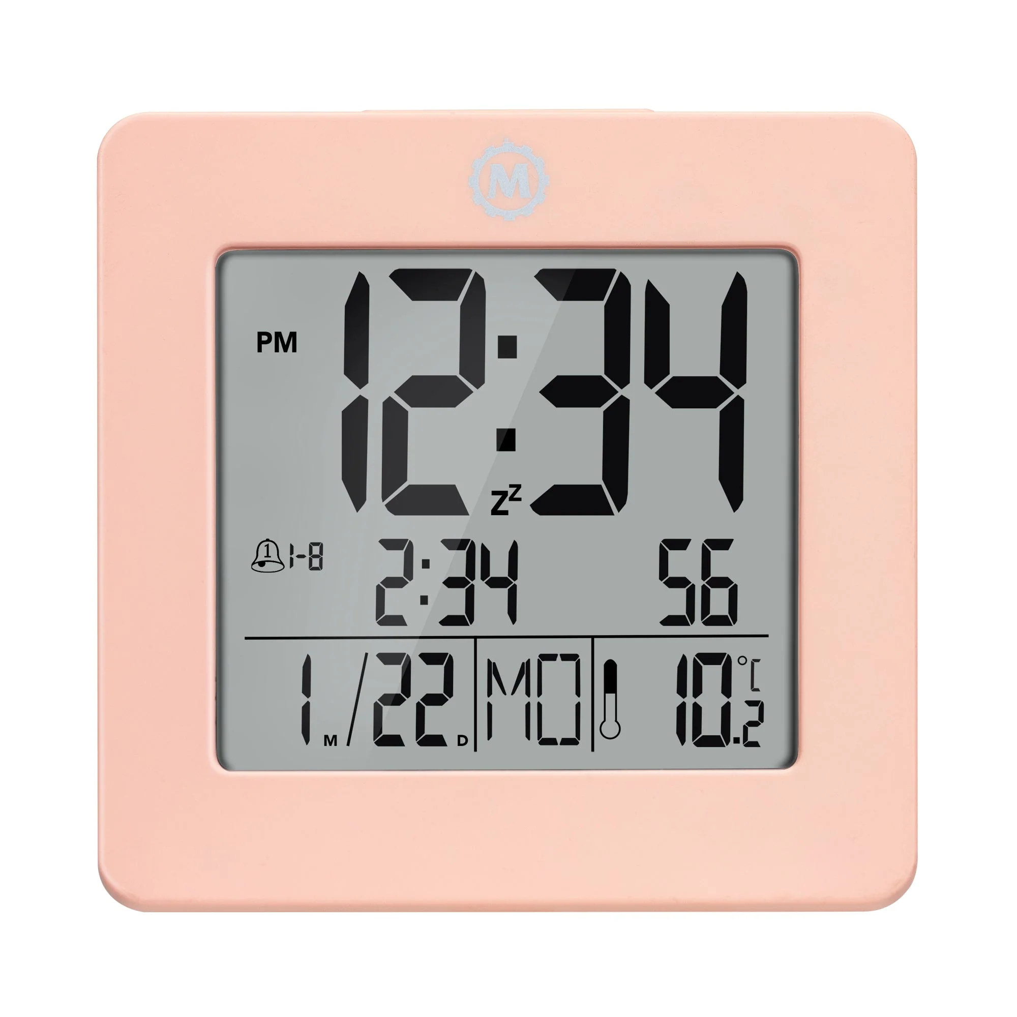 Digital Desktop Clock - Pink